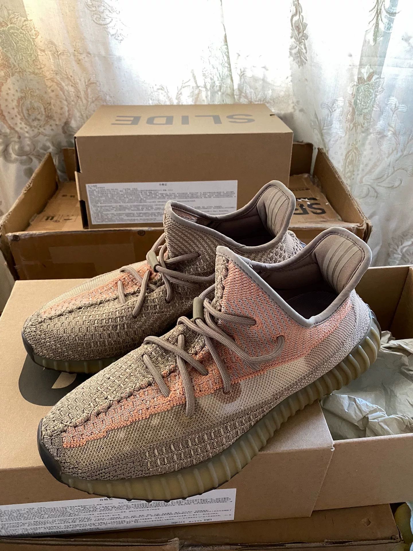 Adidas Adidas YEEZY350 Orange Lowtop Sneakers S Men Size US 10 / EU 43 - 7 Thumbnail