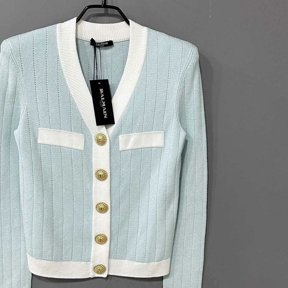 Balmain Balmain Blue Sweater it_34 Women Size XXS / US 00 / IT 34 - 2 Thumbnail