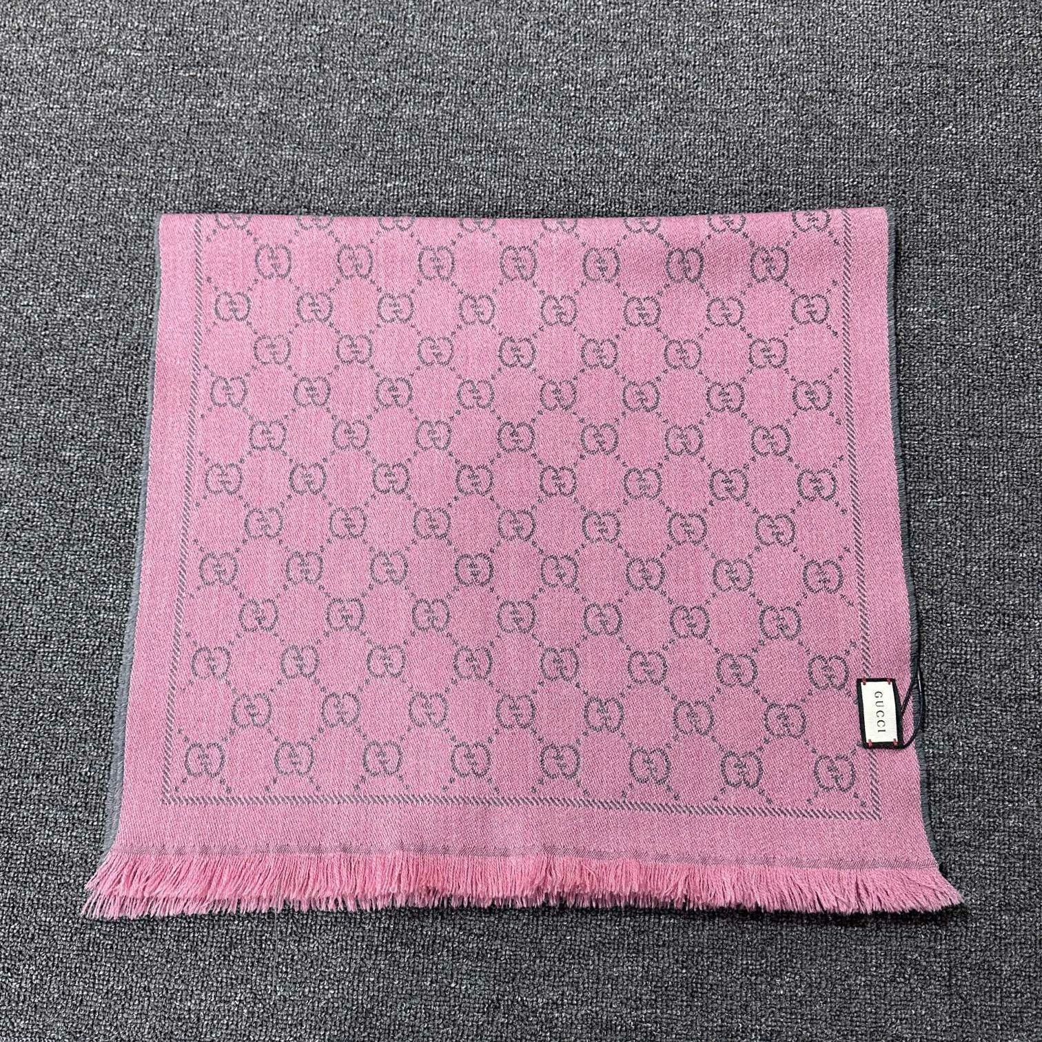 Gucci Gucci Retro Wool Pink Scarf one size Men Size ONE SIZE - 2 Thumbnail
