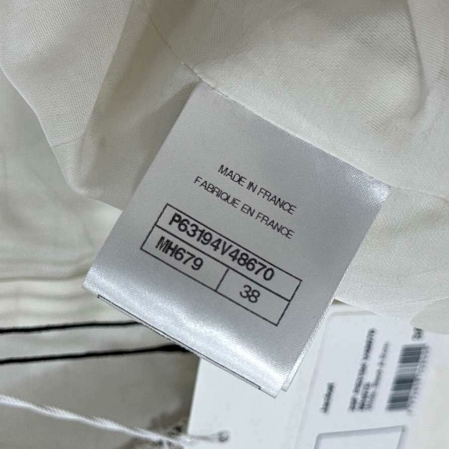Chanel Chanel Plaid Cropped White Jacket S Women Size S / US 4 / IT 40 - 7 Thumbnail