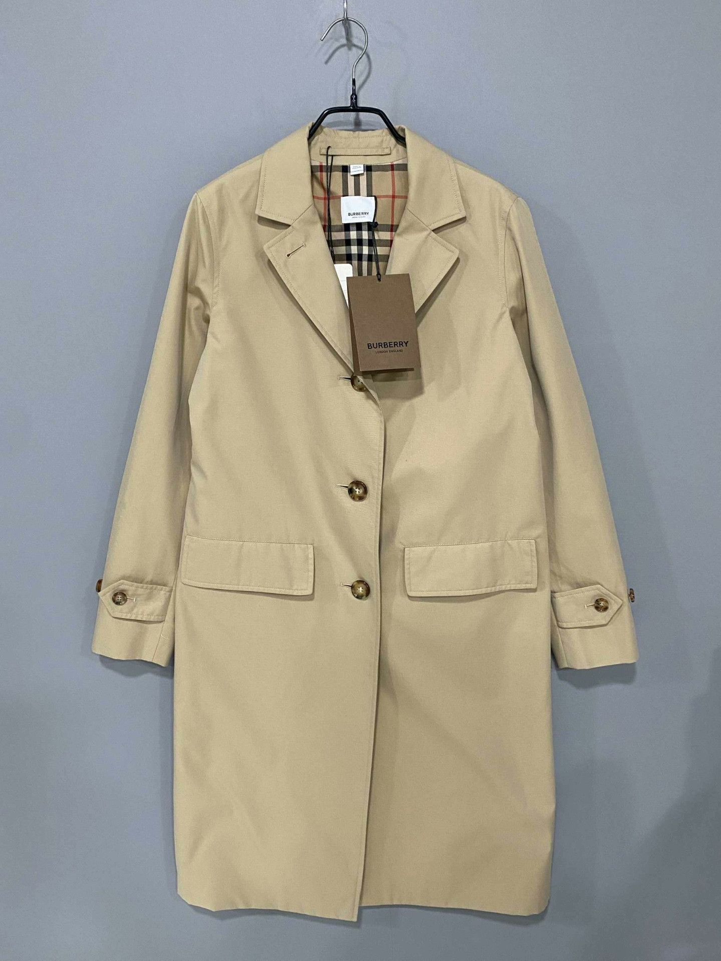 Burberry Burberry Plaid Beige Coat uk_2 Women Size XXS / US 00 / IT 34 - 2 Thumbnail