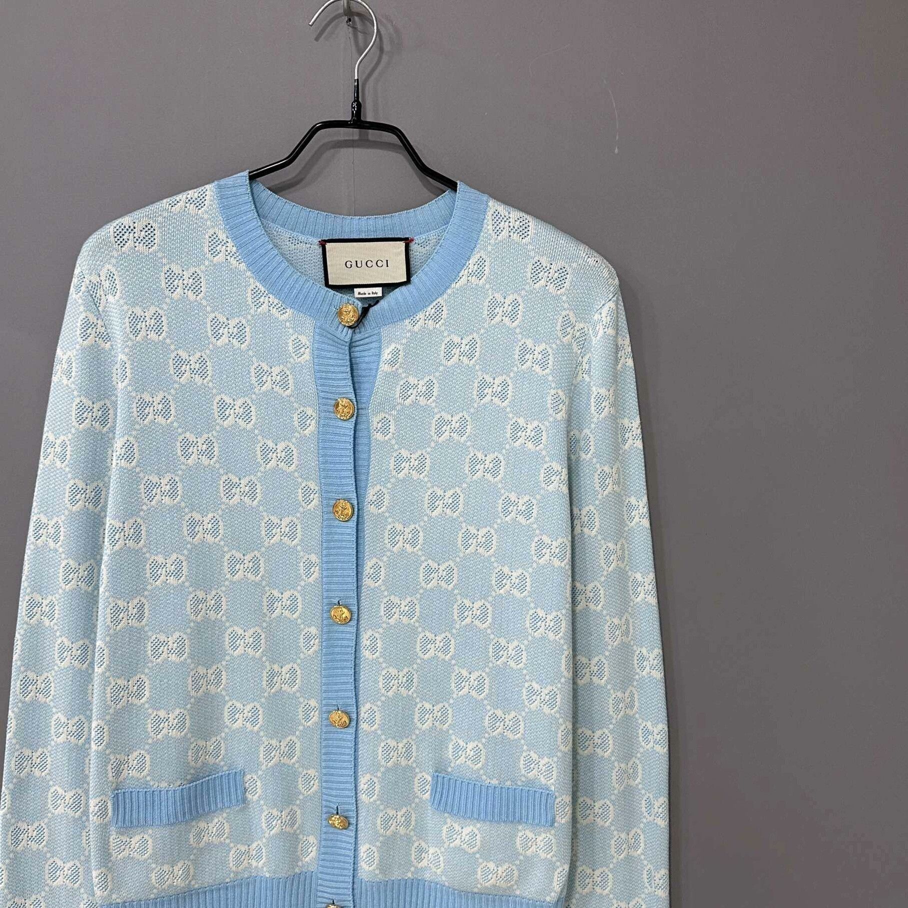 Gucci Gucci Blue Sweater M Women Size M / US 6-8 / IT 42-44 - 2 Thumbnail