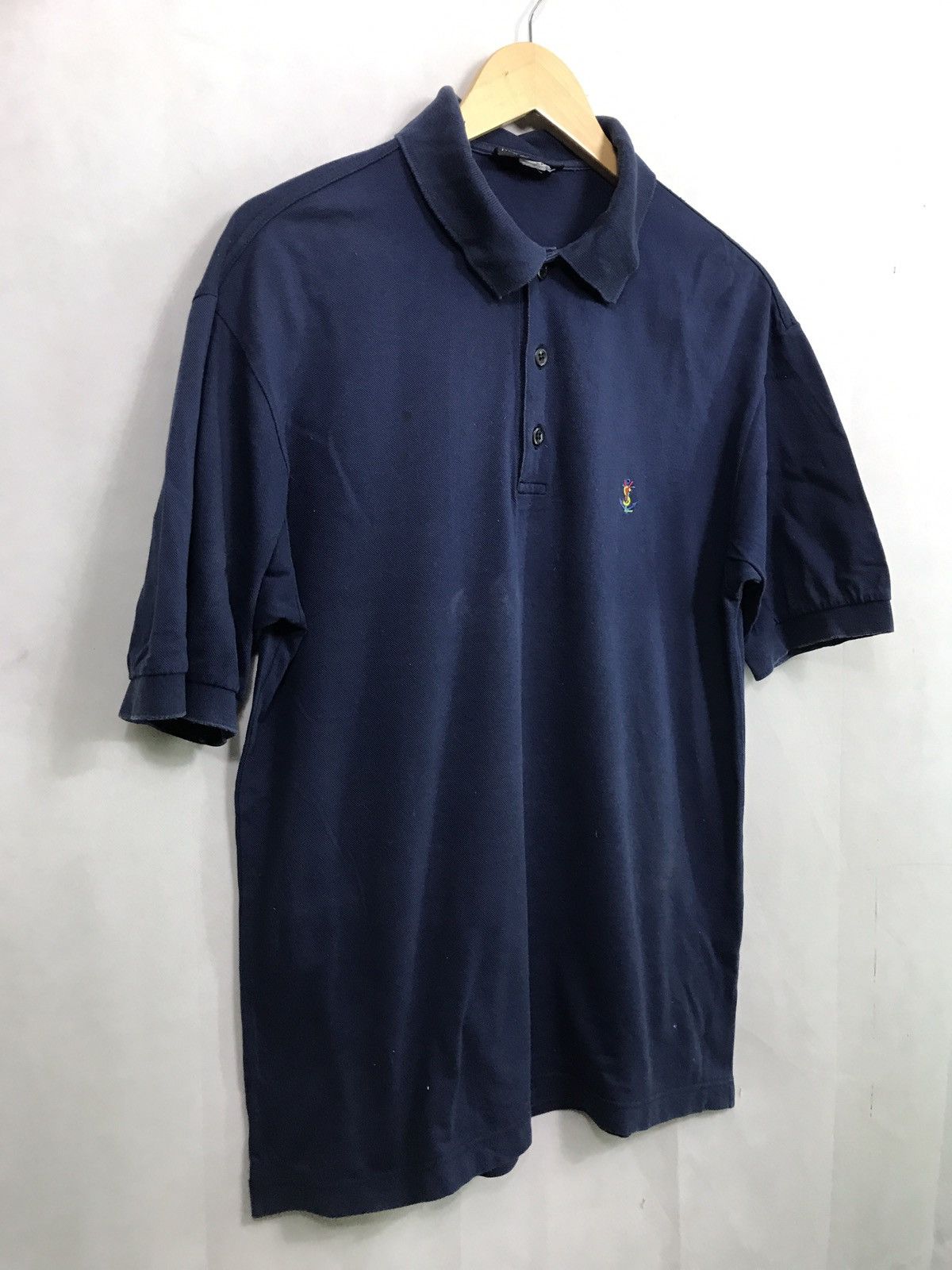 Saint Laurent Paris × Yves Saint Laurent YVES SAINT LAURENT POUR HOMME MARINE POLO MADE IN ITALY Size US M / EU 48-50 / 2 - 2 Thumbnail