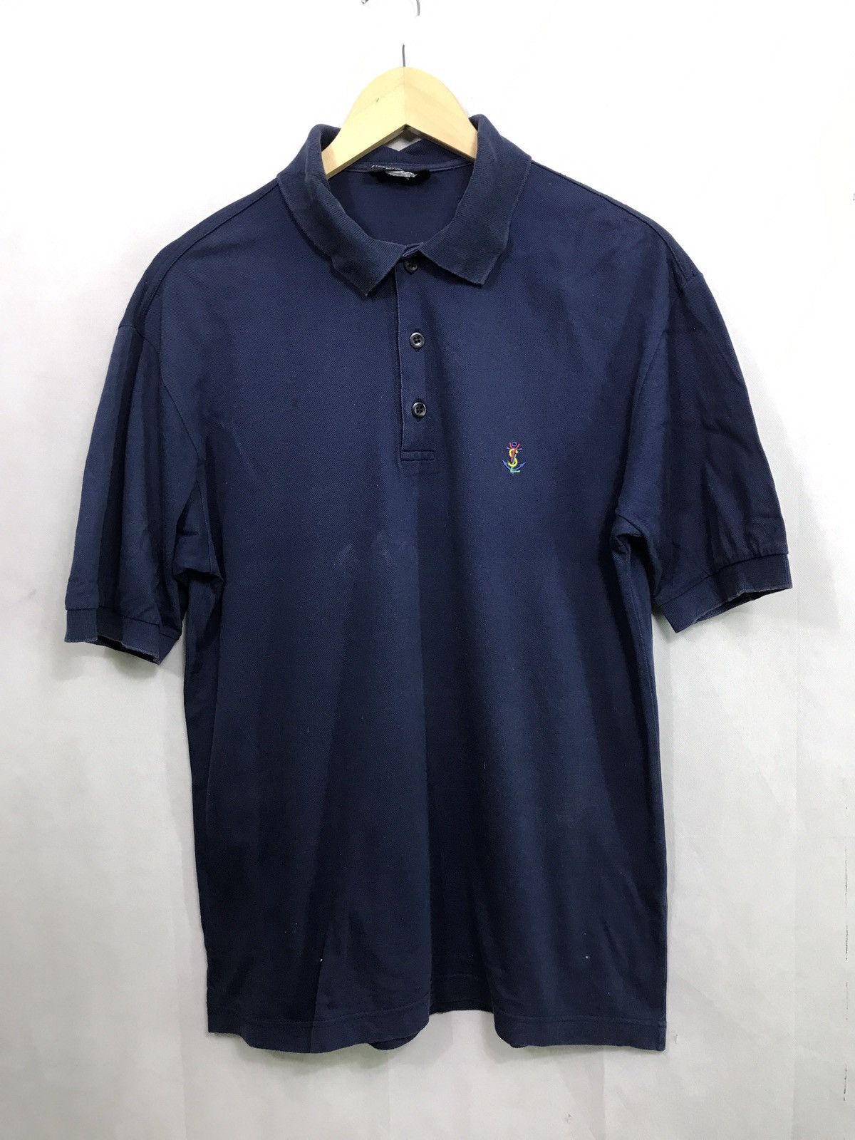 Saint Laurent Paris × Yves Saint Laurent YVES SAINT LAURENT POUR HOMME MARINE POLO MADE IN ITALY Size US M / EU 48-50 / 2 - 1 Thumbnail