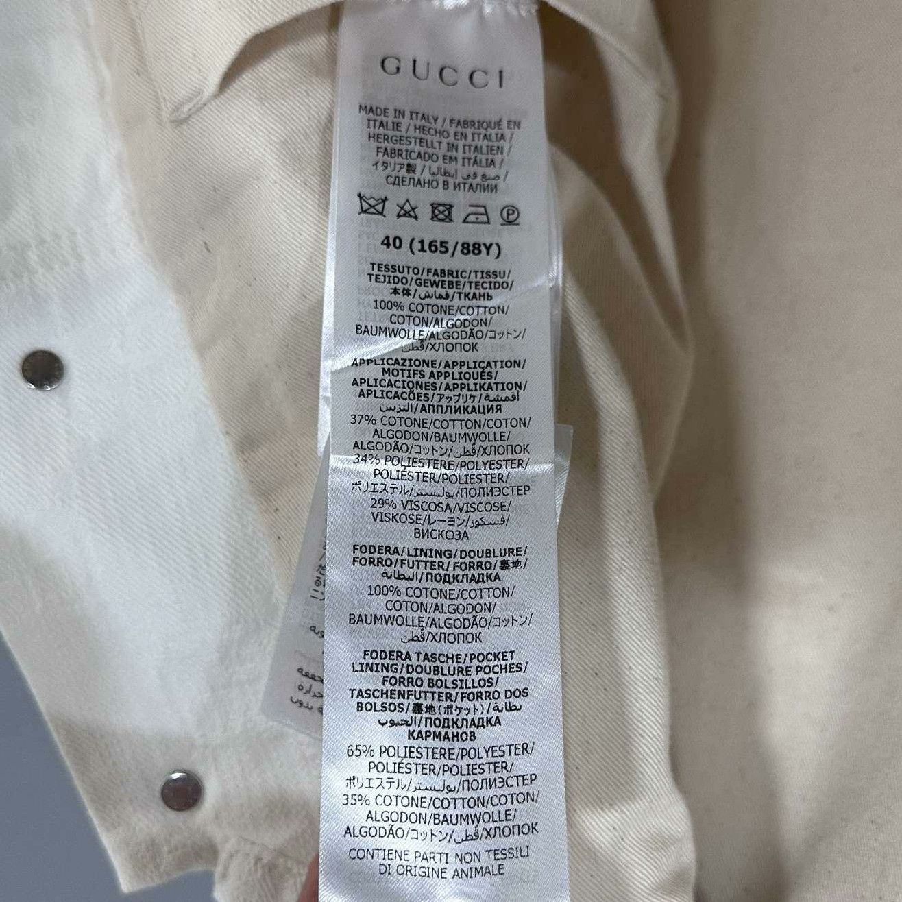Gucci Gucci Denim White Jacket L Women Size L / US 10 / IT 46 - 5 Thumbnail