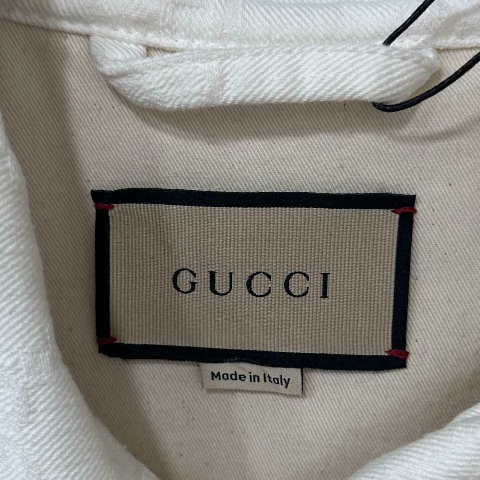 Gucci Gucci Denim White Jacket L Women Size L / US 10 / IT 46 - 4 Thumbnail