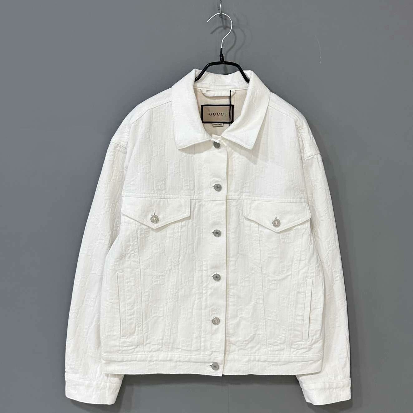 Gucci Gucci Denim White Jacket L Women Size L / US 10 / IT 46 - 2 Thumbnail