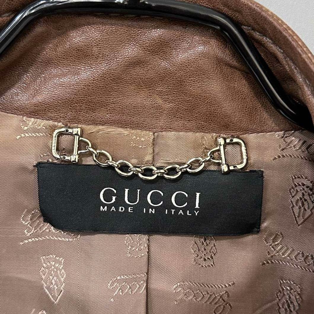 Gucci Gucci Retro Leather Jacket L Women Size L / US 10 / IT 46 - 4 Thumbnail