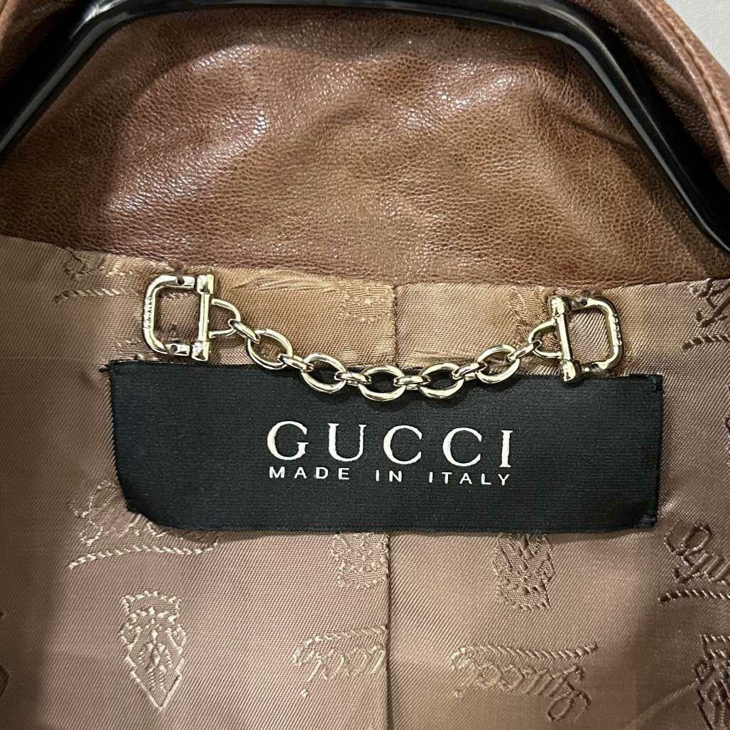 Gucci Gucci Retro Leather Jacket L Women Size L / US 10 / IT 46 - 5 Thumbnail