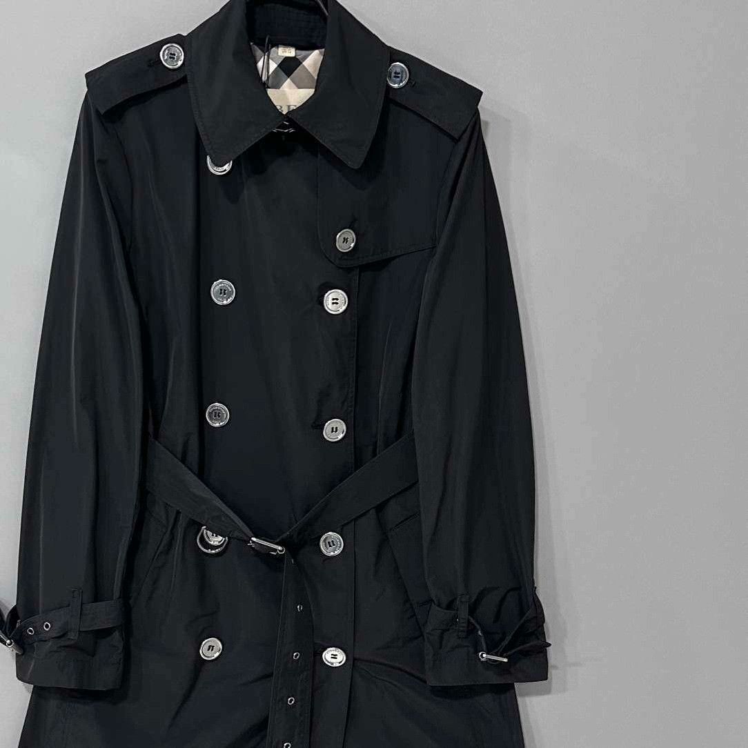 Burberry Burberry Black Coat 6 Women Size XS / US 0-2 / IT 36-38 - 2 Thumbnail