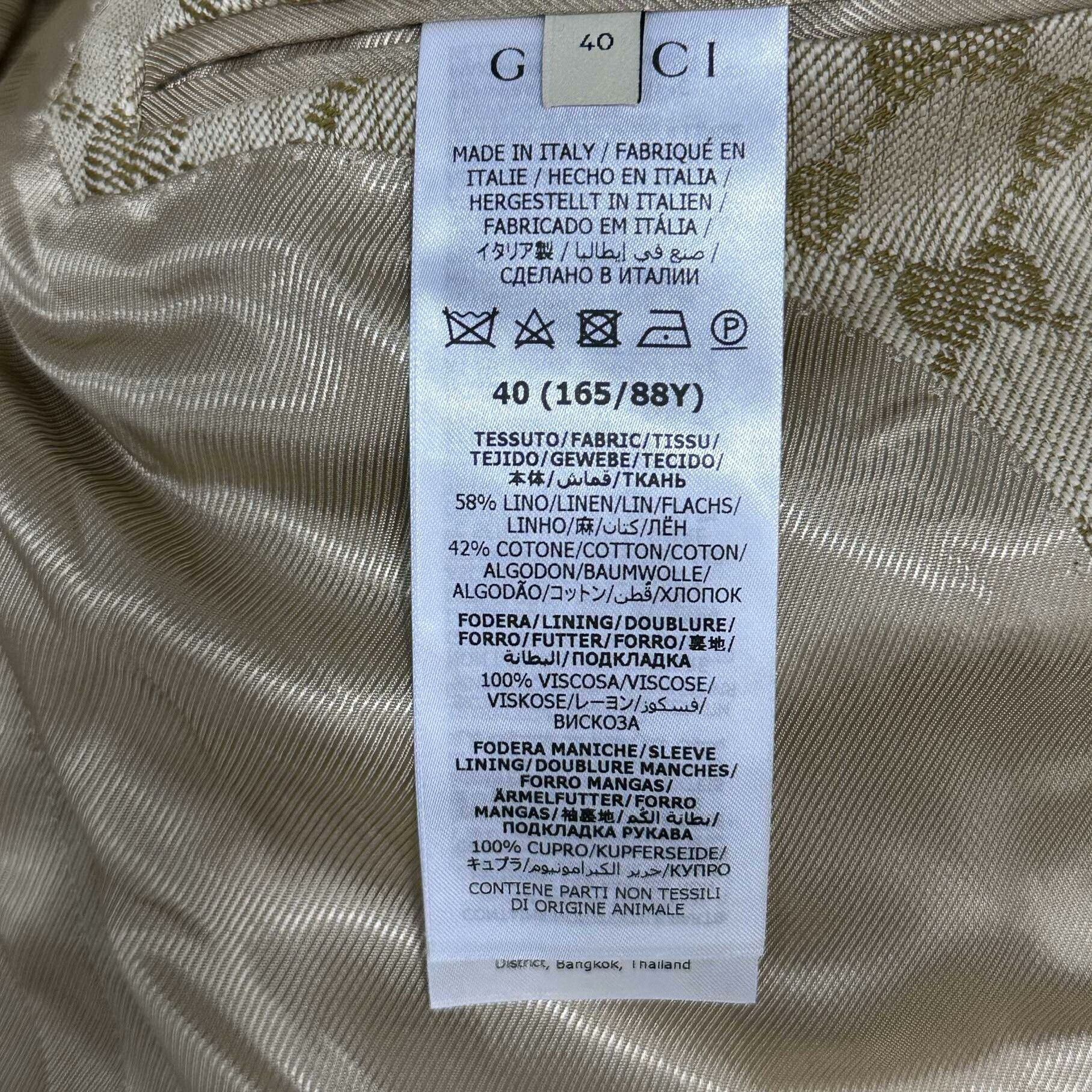 Gucci Gucci Formal Beige Jacket M Women Size M / US 6-8 / IT 42-44 - 4 Thumbnail