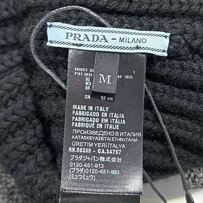 Prada Prada Knit Black Hat one size Men Size ONE SIZE - 4 Thumbnail