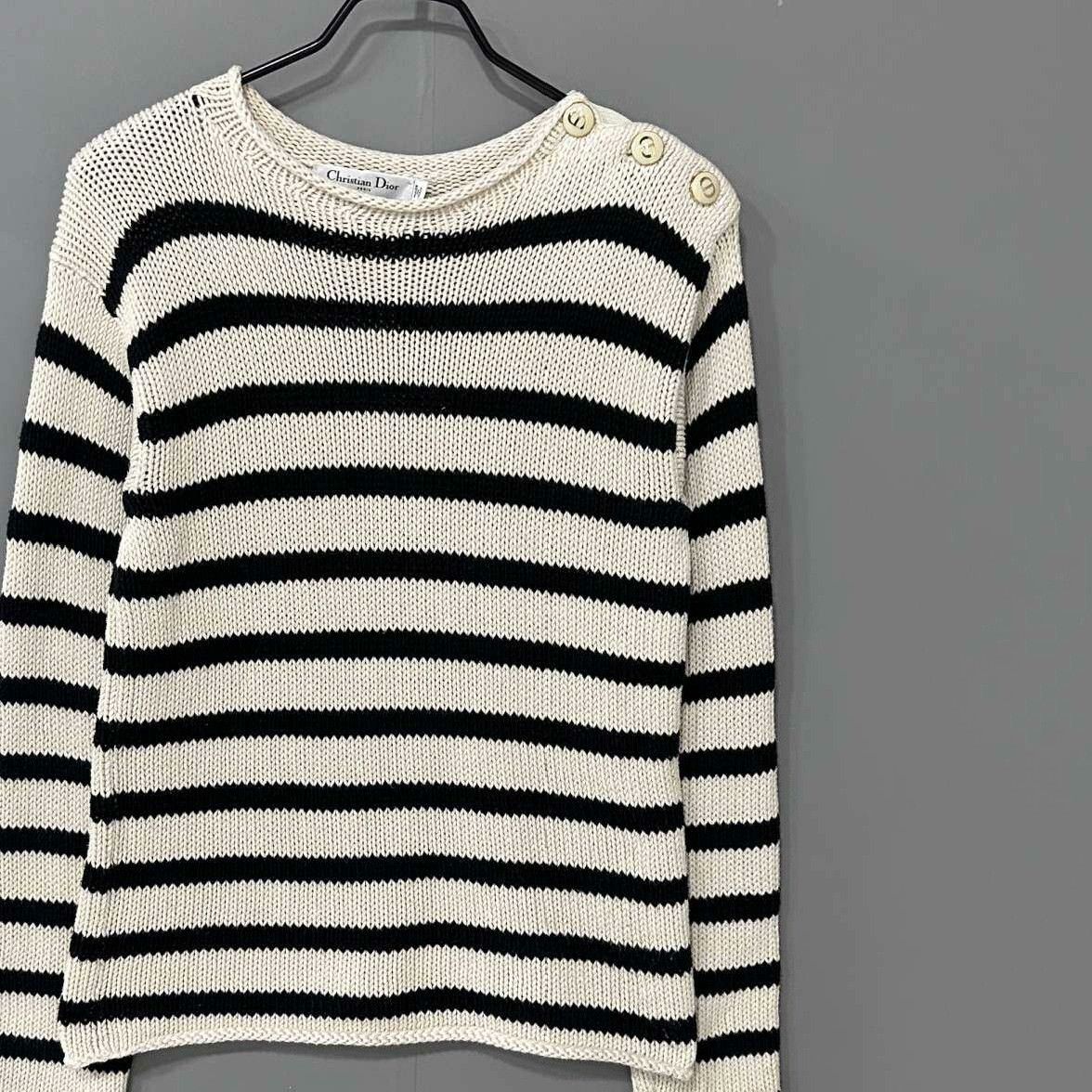 Dior Dior Knit Black Sweater L Women Size L / US 10 / IT 46 - 2 Thumbnail