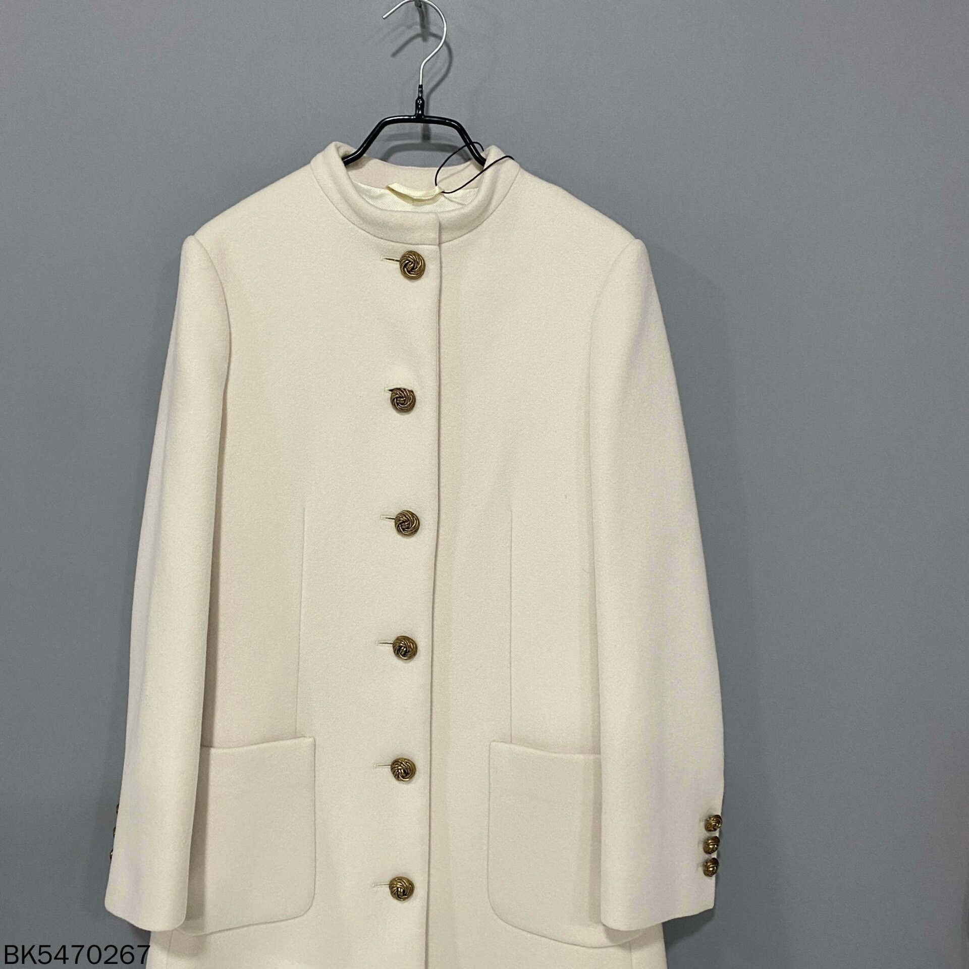 Gucci Gucci Wool Gold Coat L Women Size L / US 10 / IT 46 - 2 Thumbnail