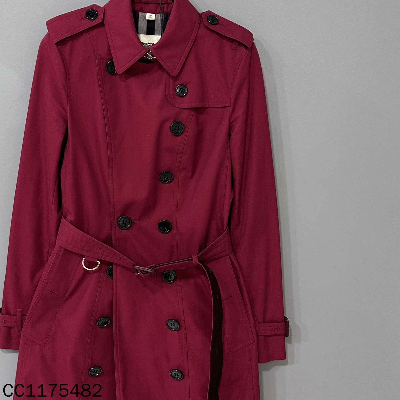 Burberry Burberry Red Coat 6 Women Size XS / US 0-2 / IT 36-38 - 2 Thumbnail