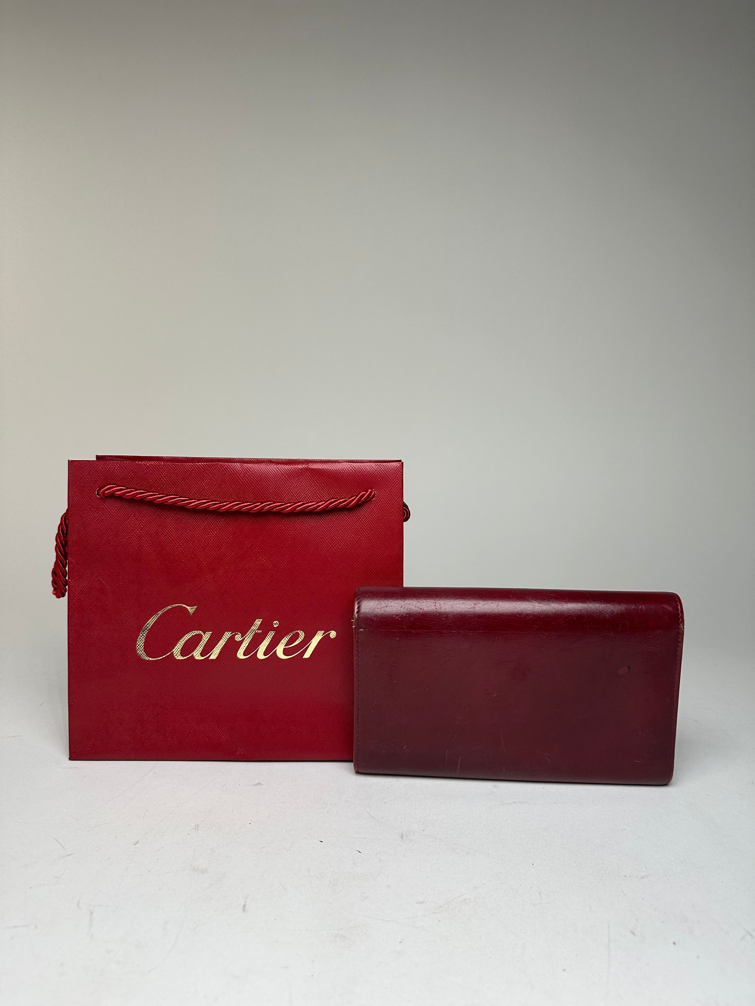 Other Vintage Cartier Panthere Patent Leather Long Wallet burgundy Size ONE SIZE - 2 Thumbnail