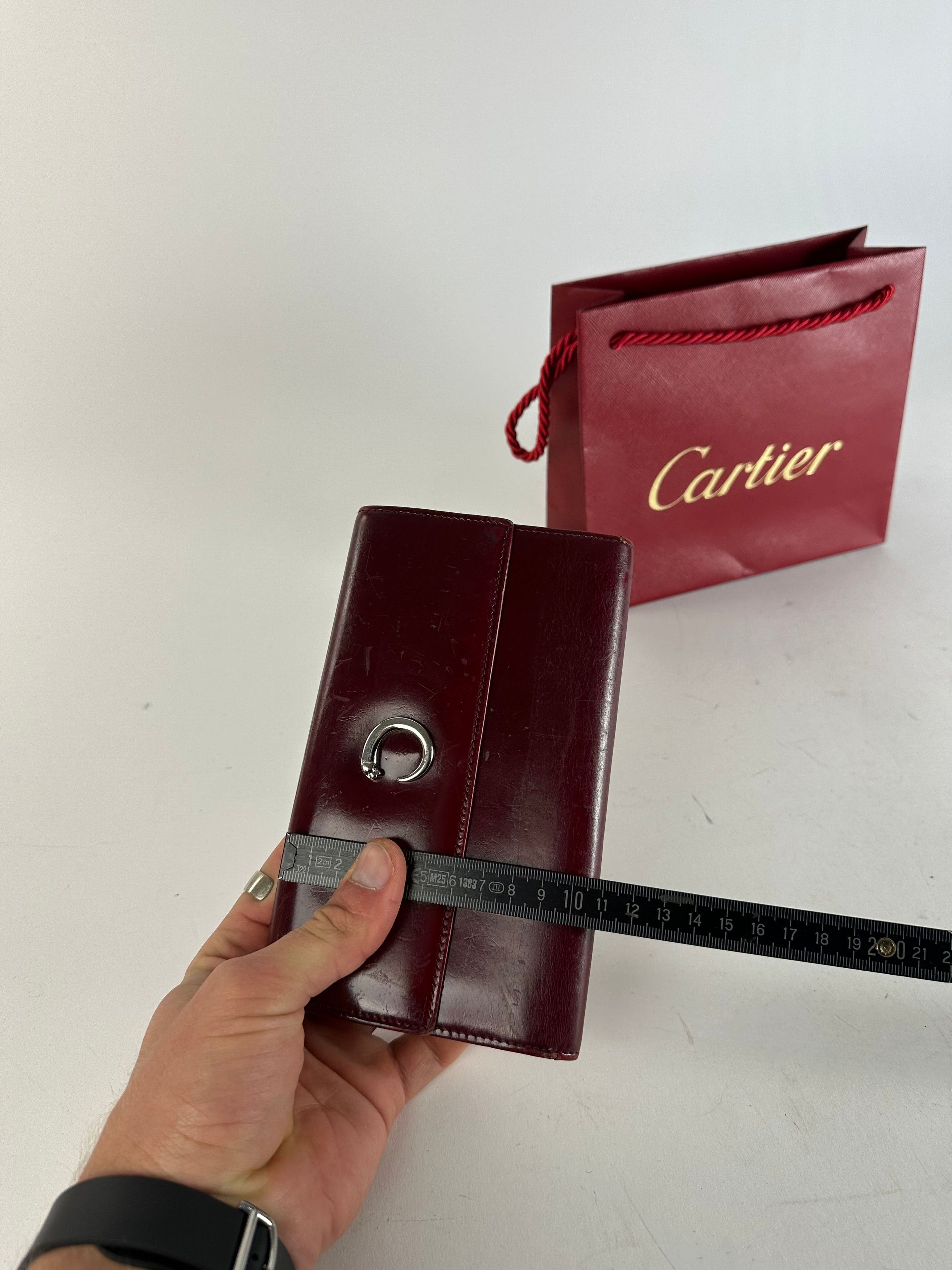 Other Vintage Cartier Panthere Patent Leather Long Wallet burgundy Size ONE SIZE - 9 Thumbnail