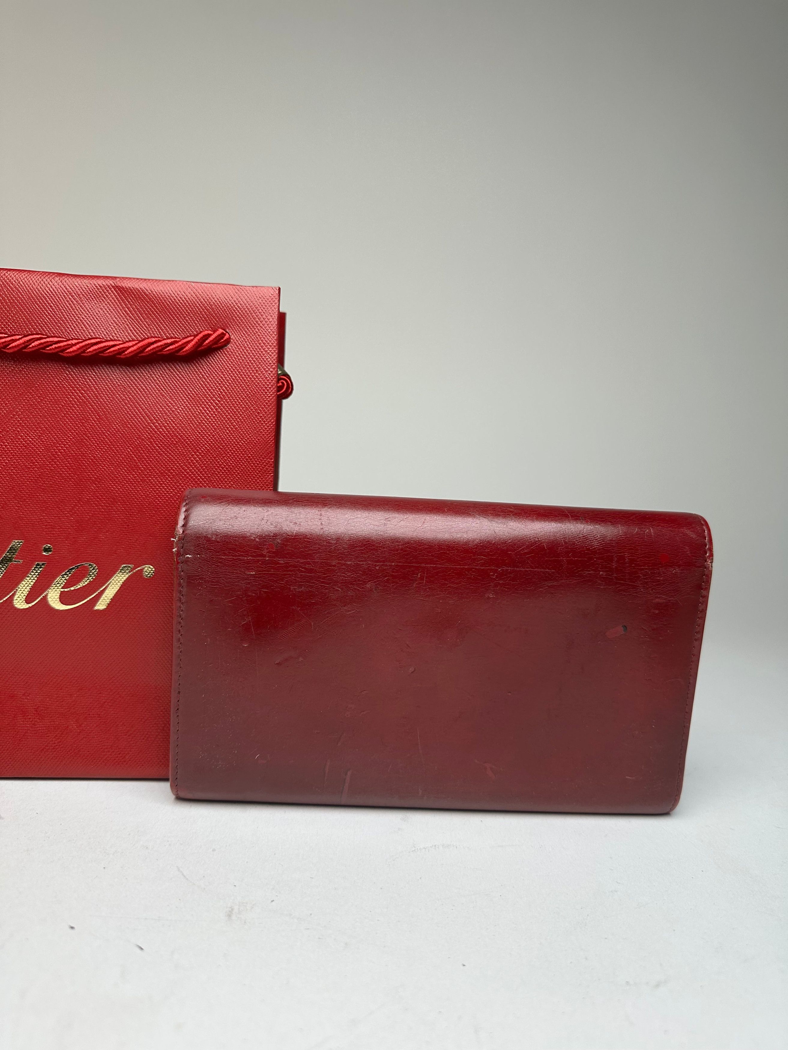 Other Vintage Cartier Panthere Patent Leather Long Wallet burgundy Size ONE SIZE - 7 Thumbnail