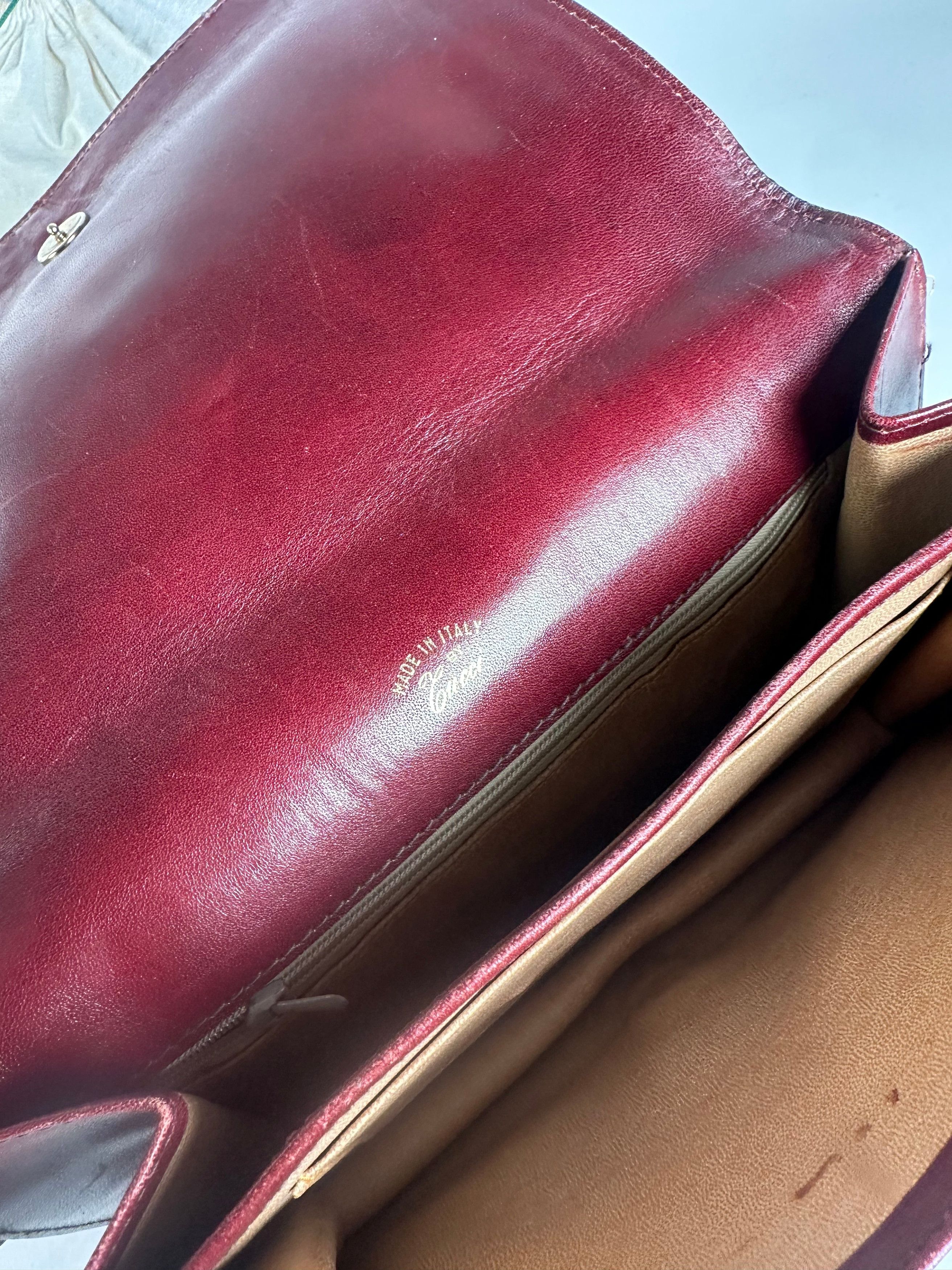 Gucci Vintage Horsebit 2Way Bag Burgundy Size ONE SIZE - 5 Thumbnail