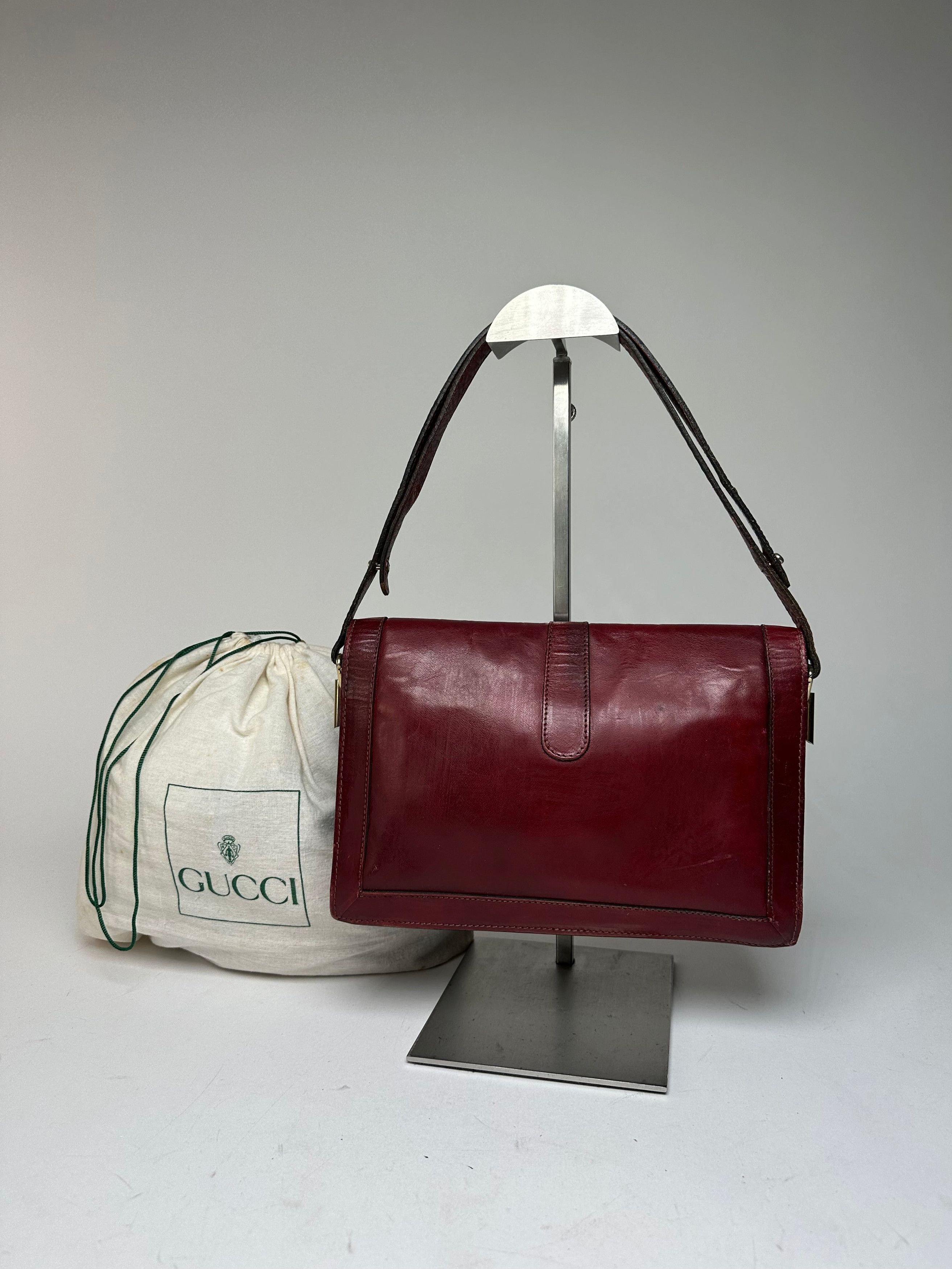Gucci Vintage Horsebit 2Way Bag Burgundy Size ONE SIZE - 2 Thumbnail