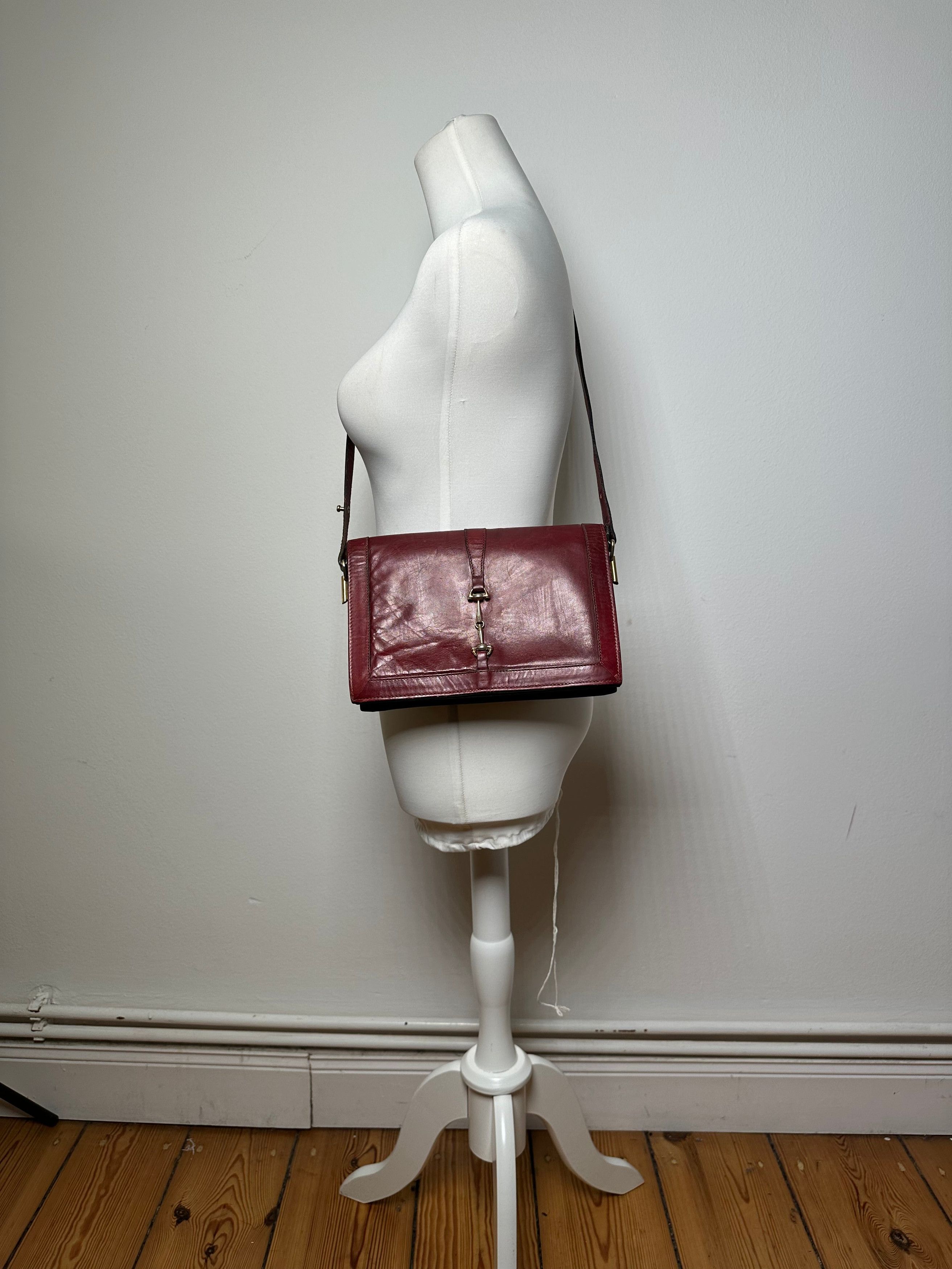Gucci Vintage Horsebit 2Way Bag Burgundy Size ONE SIZE - 4 Thumbnail