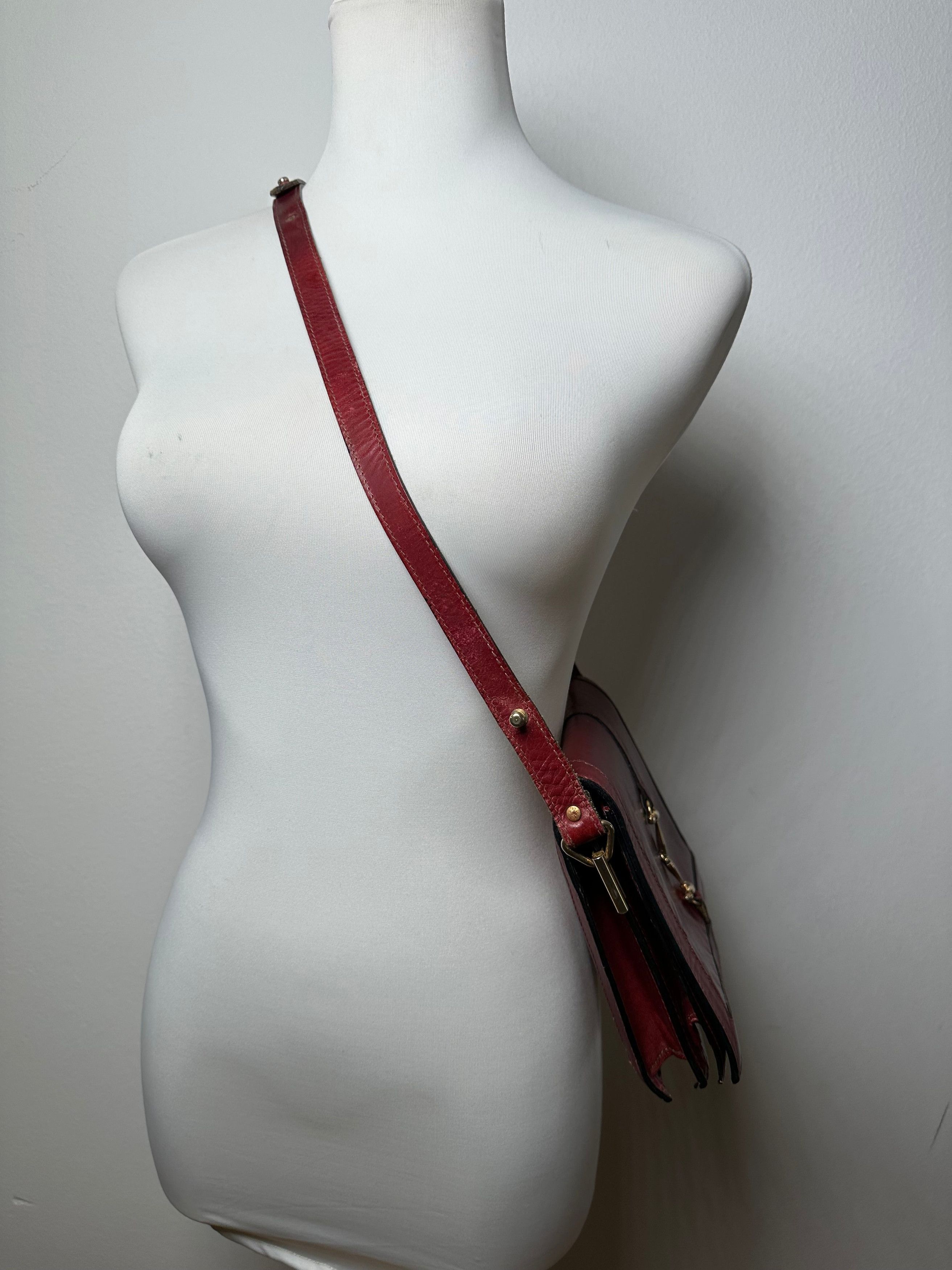 Gucci Vintage Horsebit 2Way Bag Burgundy Size ONE SIZE - 6 Thumbnail