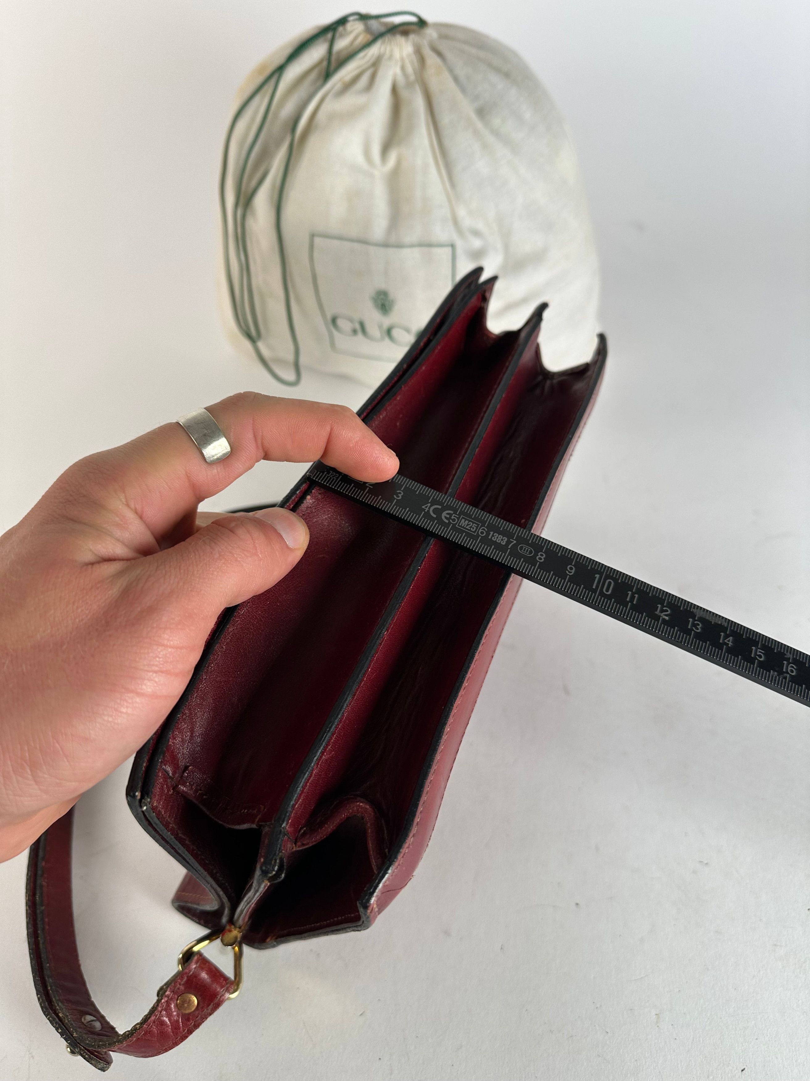 Gucci Vintage Horsebit 2Way Bag Burgundy Size ONE SIZE - 14 Thumbnail