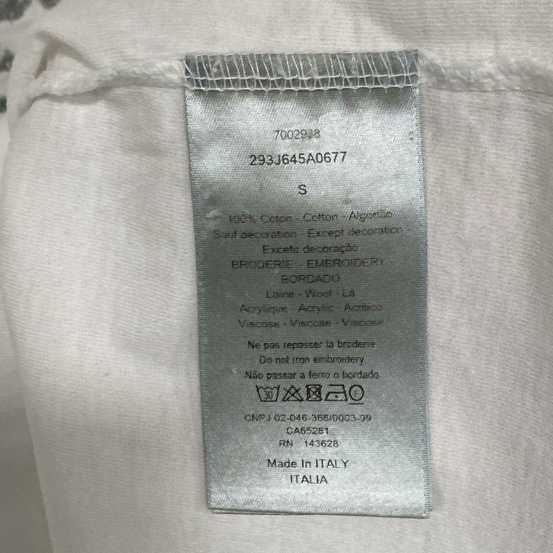 Dior Dior Embroidered White T-Shirt s Men Size US S / EU 44-46 / 1 - 5 Thumbnail