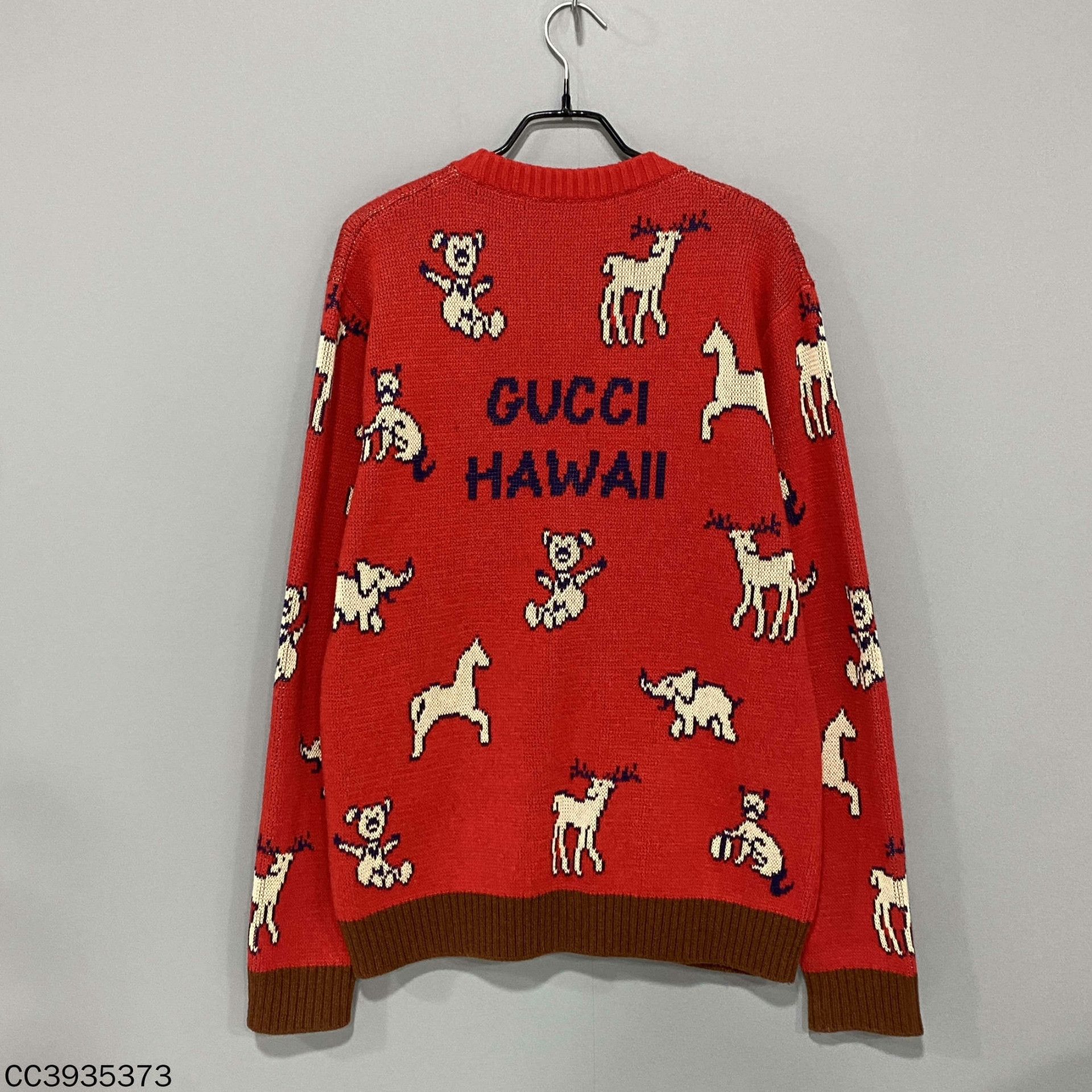 Gucci Gucci Knit Graphic Red Sweater s Men Size US S / EU 44-46 / 1 - 3 Thumbnail