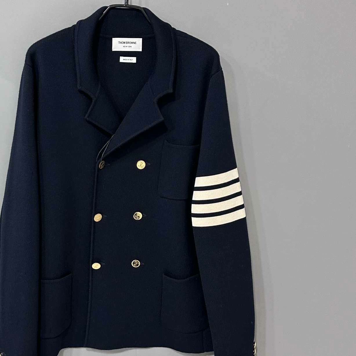 Thom Browne Thom Browne Wool Striped Brown Coat XS Women Size XS / US 0-2 / IT 36-38 - 2 Thumbnail