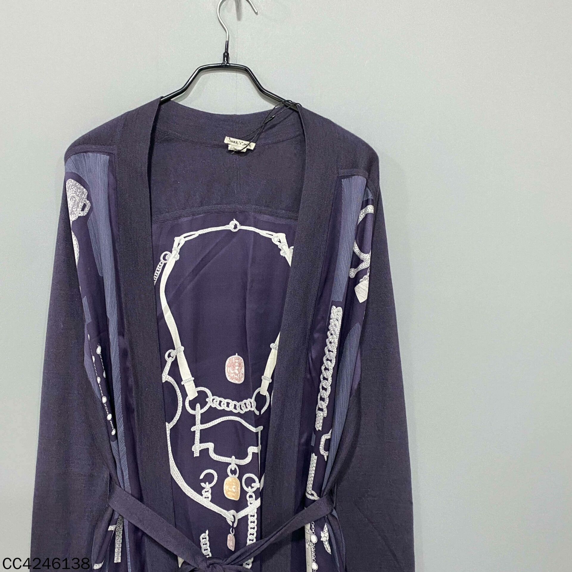Hermes Hermes Silk Long Blue Sweater XS Women Size XS / US 0-2 / IT 36-38 - 2 Thumbnail