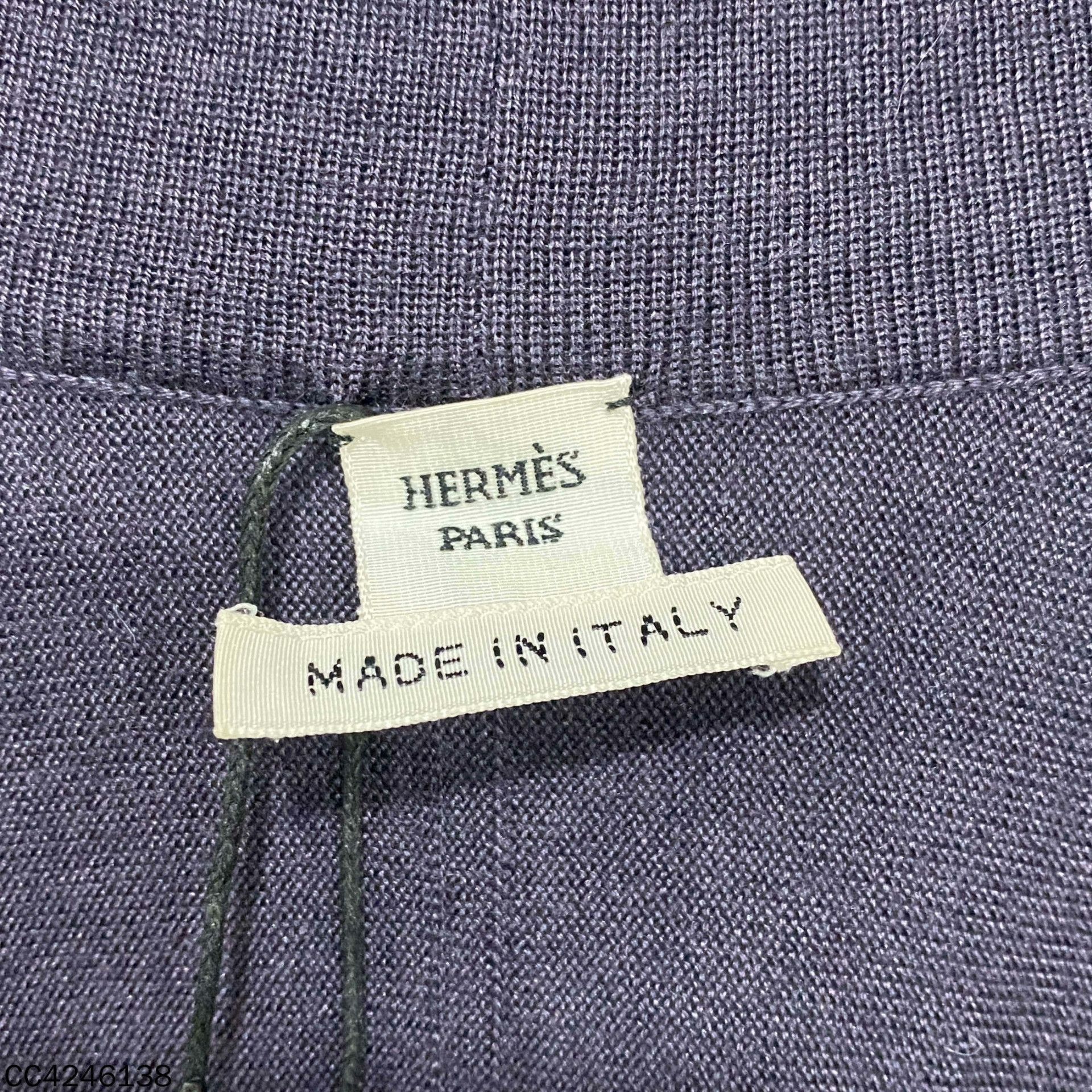 Hermes Hermes Silk Long Blue Sweater XS Women Size XS / US 0-2 / IT 36-38 - 5 Thumbnail
