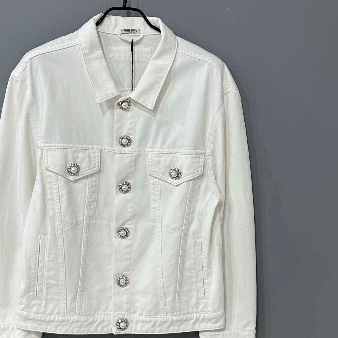 Miu Miu Miu Miu Denim Jacket S Women Size S / US 4 / IT 40 - 2 Thumbnail