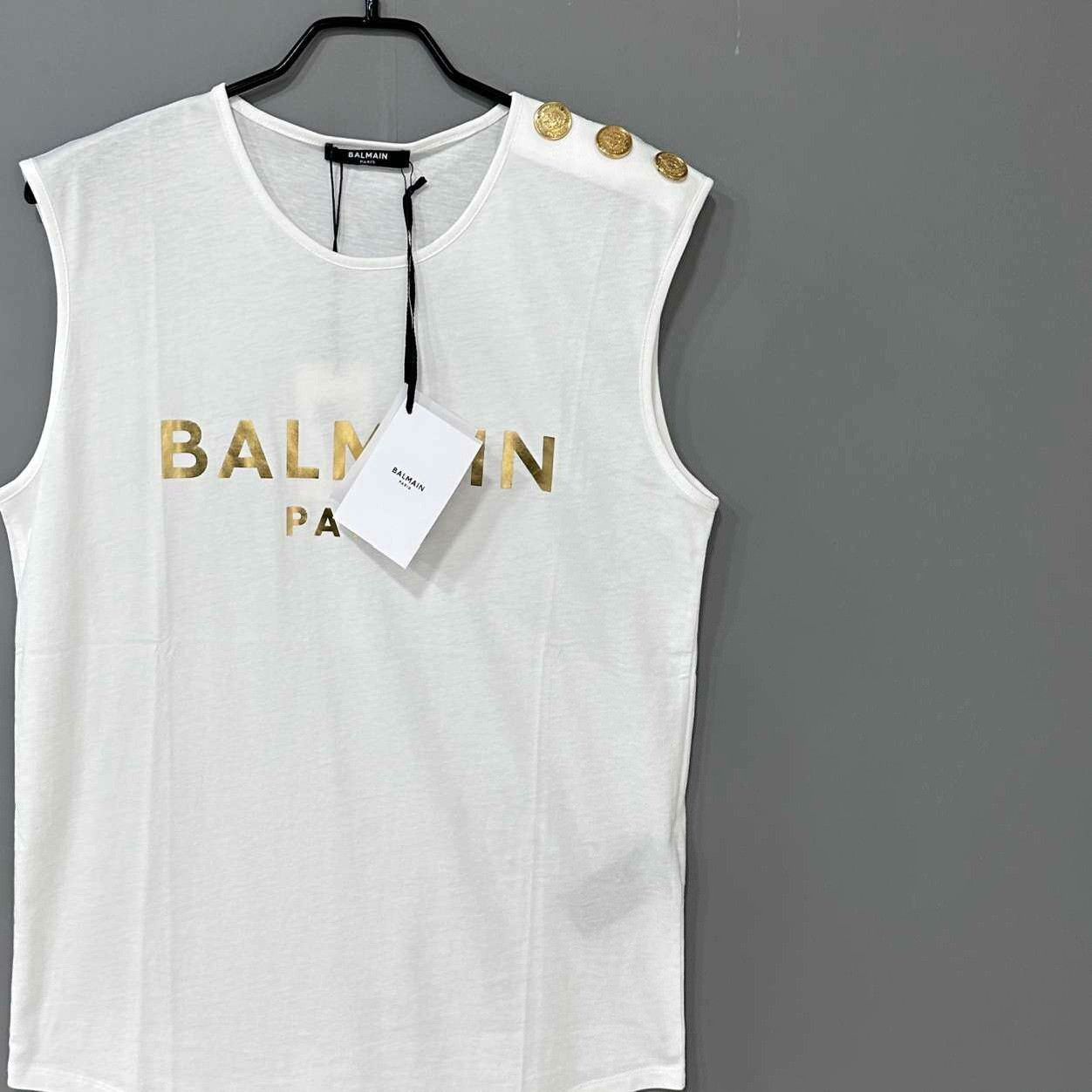 Balmain Balmain Gold Tank Top S Women Size S / US 4 / IT 40 - 2 Thumbnail