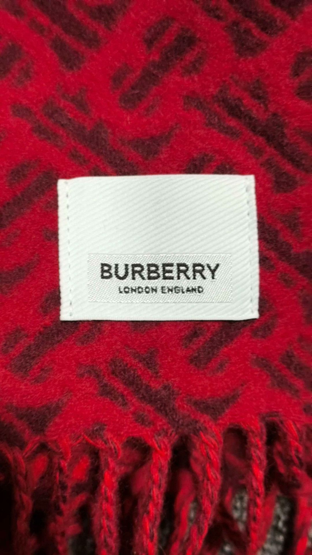 Burberry Burberry Red Scarf one size Men Size ONE SIZE - 4 Thumbnail
