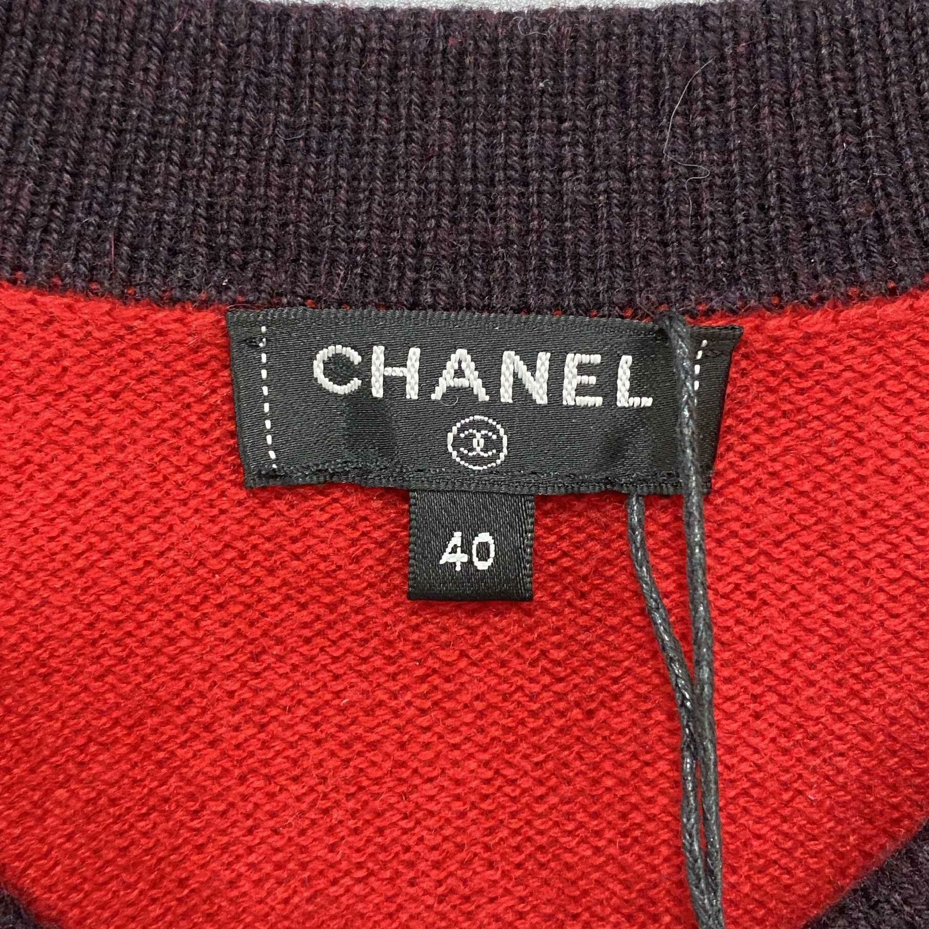 Chanel Chanel Red Sweater M Women Size M / US 6-8 / IT 42-44 - 5 Thumbnail