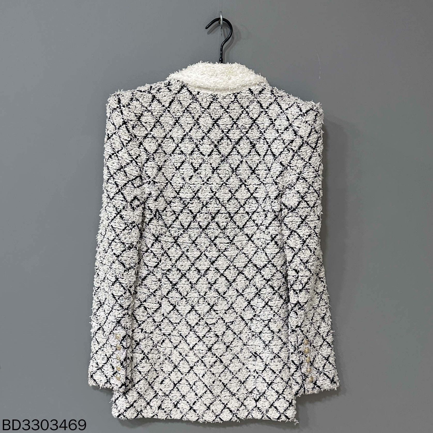 Balmain Balmain Plaid White Coat S Women Size S / US 4 / IT 40 - 3 Thumbnail
