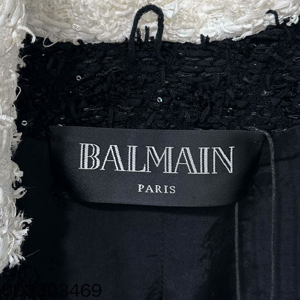 Balmain Balmain Plaid White Coat S Women Size S / US 4 / IT 40 - 6 Thumbnail