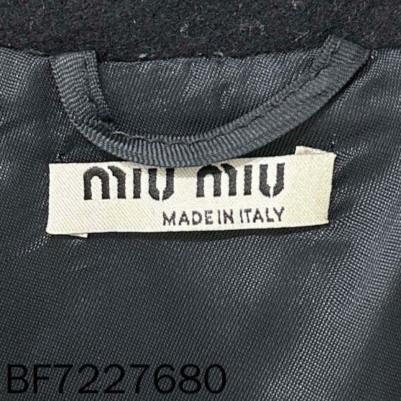 Miu Miu Miu Miu Wool Black Coat M Women Size M / US 6-8 / IT 42-44 - 4 Thumbnail