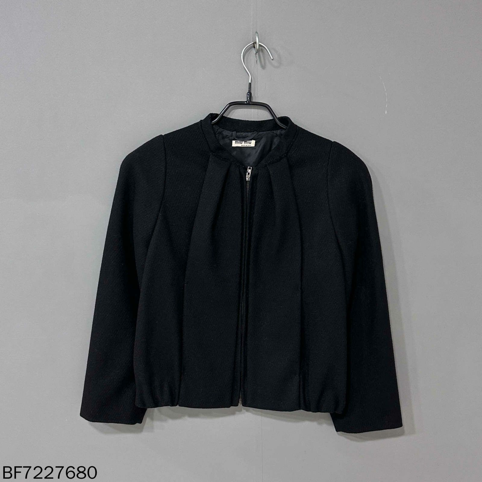 Miu Miu Miu Miu Wool Black Coat M Women Size M / US 6-8 / IT 42-44 - 2 Thumbnail