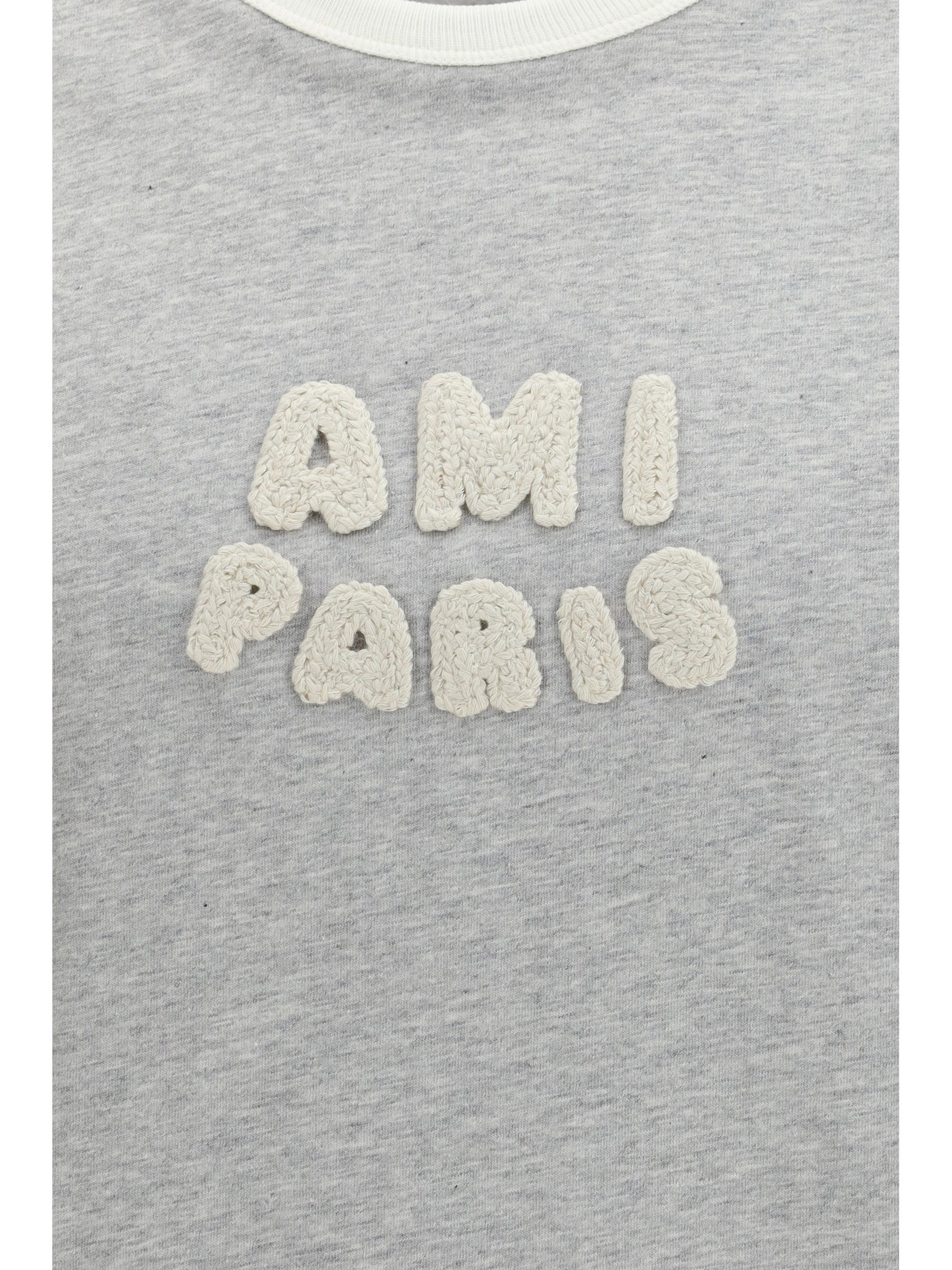 AMI Cotton T-shirt with contrast trim Size US XL / EU 56 / 4 - 3 Thumbnail