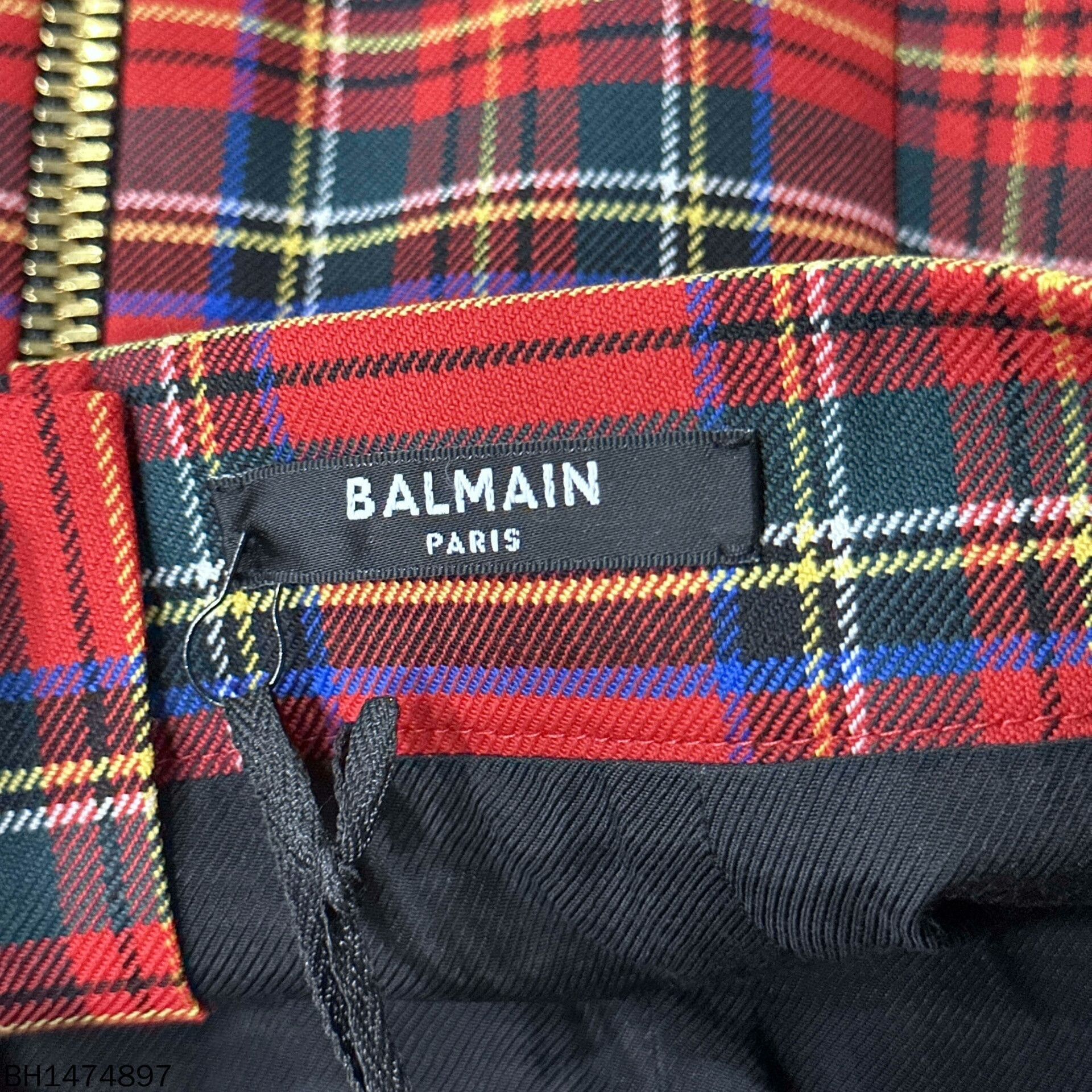 Balmain Balmain Plaid Red Skirt 36 Women Size 36" / US 14 / IT 50 - 8 Thumbnail