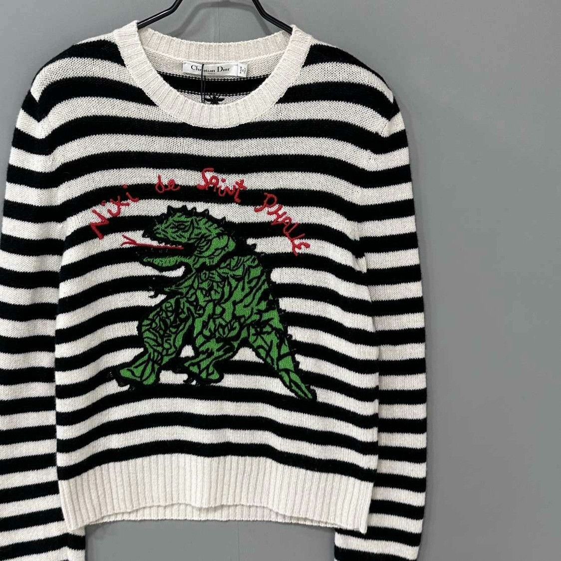 Dior Dior Embroidered Striped Sweater M Women Size M / US 6-8 / IT 42-44 - 2 Thumbnail