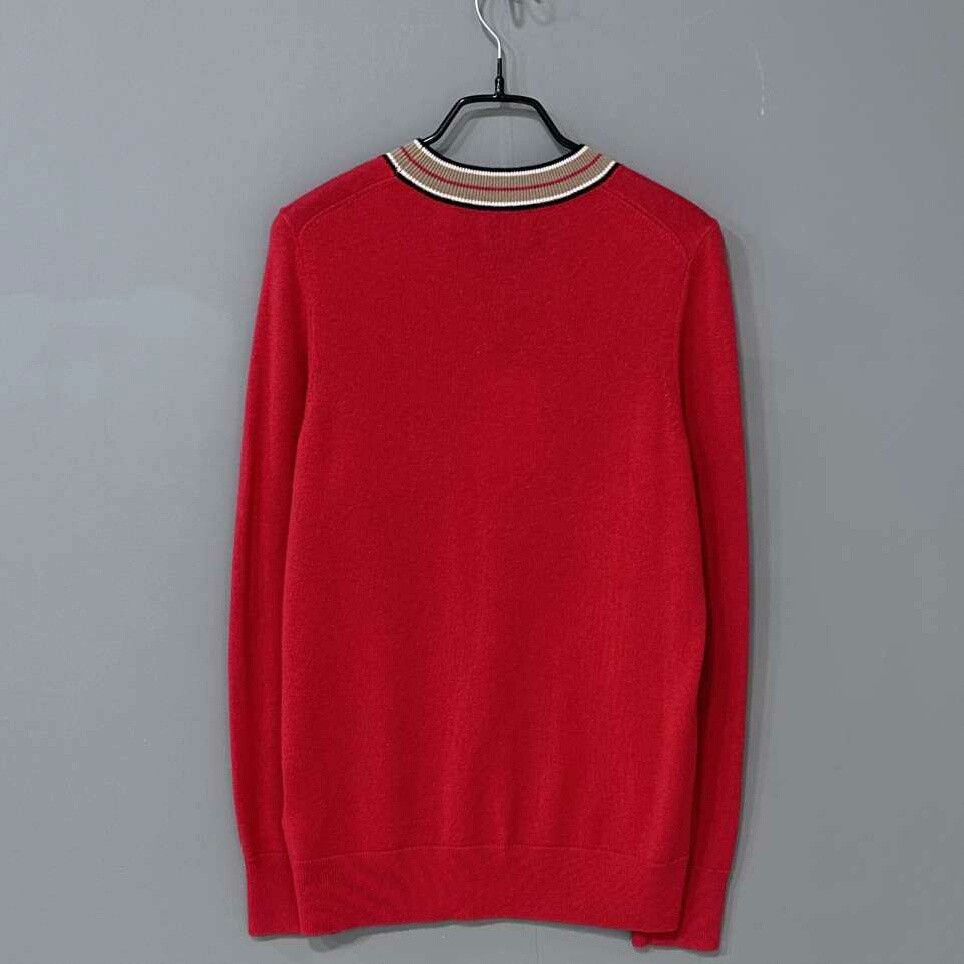 Burberry Burberry Retro Embroidered Red Sweater XS Women Size XS / US 0-2 / IT 36-38 - 3 Thumbnail