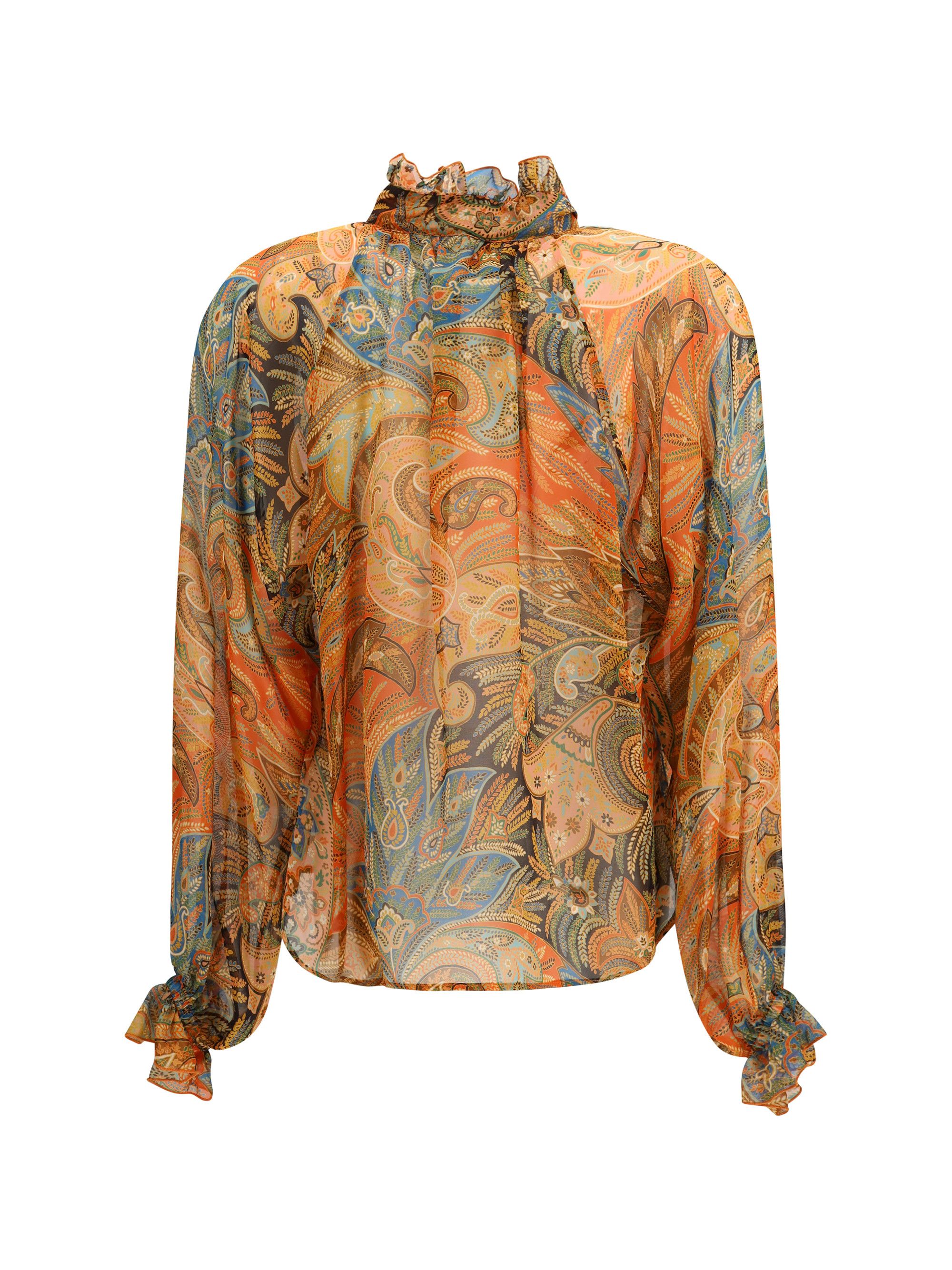 Etro Paisley ruffled Shirt Size M / US 6-8 / IT 42-44 - 2 Thumbnail