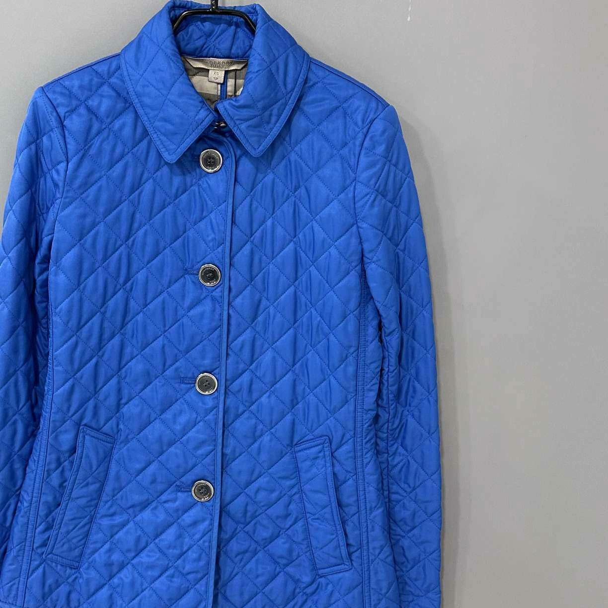 Burberry Burberry Cotton Blue Down Jacket XS Women Size XS / US 0-2 / IT 36-38 - 2 Thumbnail
