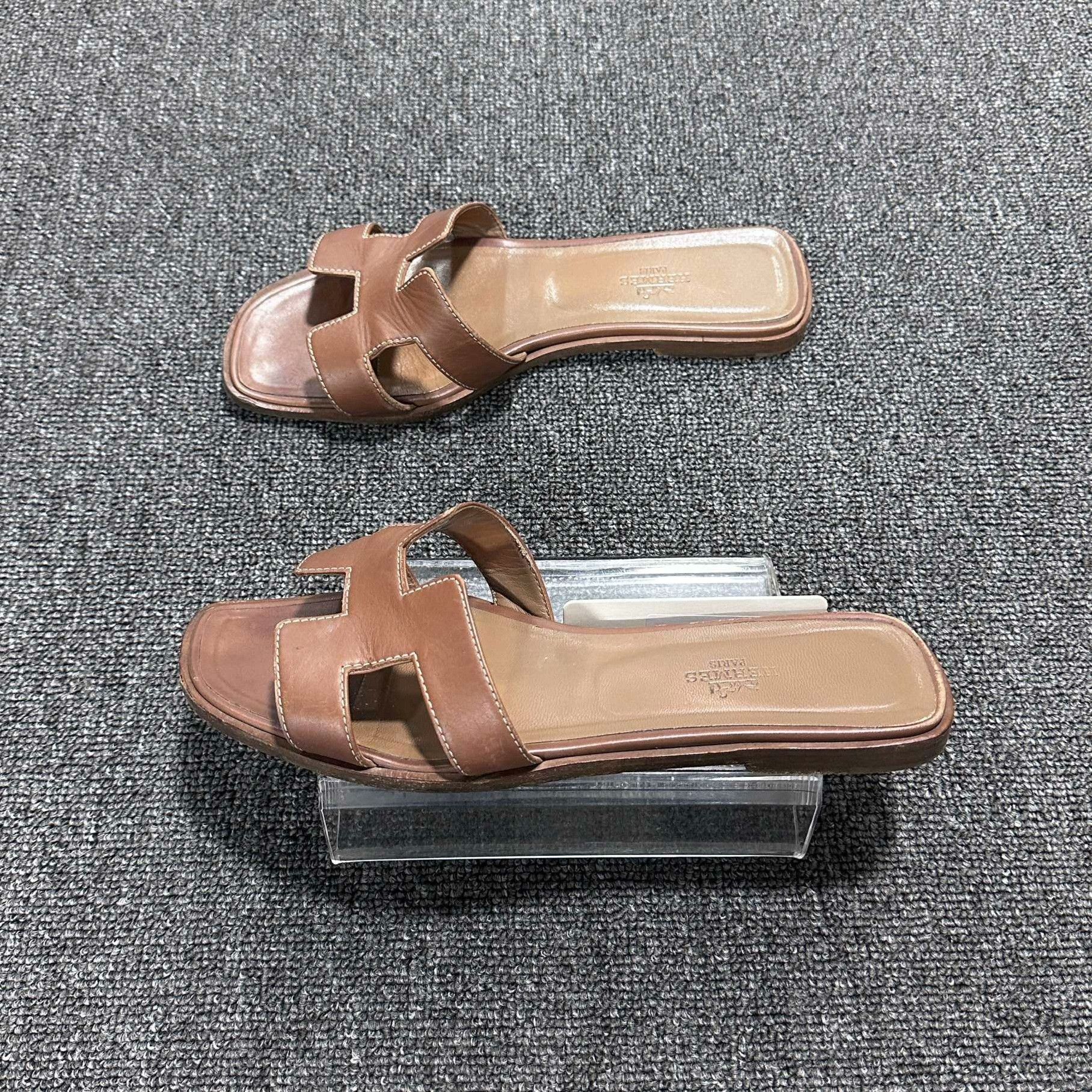 Hermes Hermes Brown Sandals 38.5 Women Size US 7.5 / IT 37.5 - 3 Thumbnail