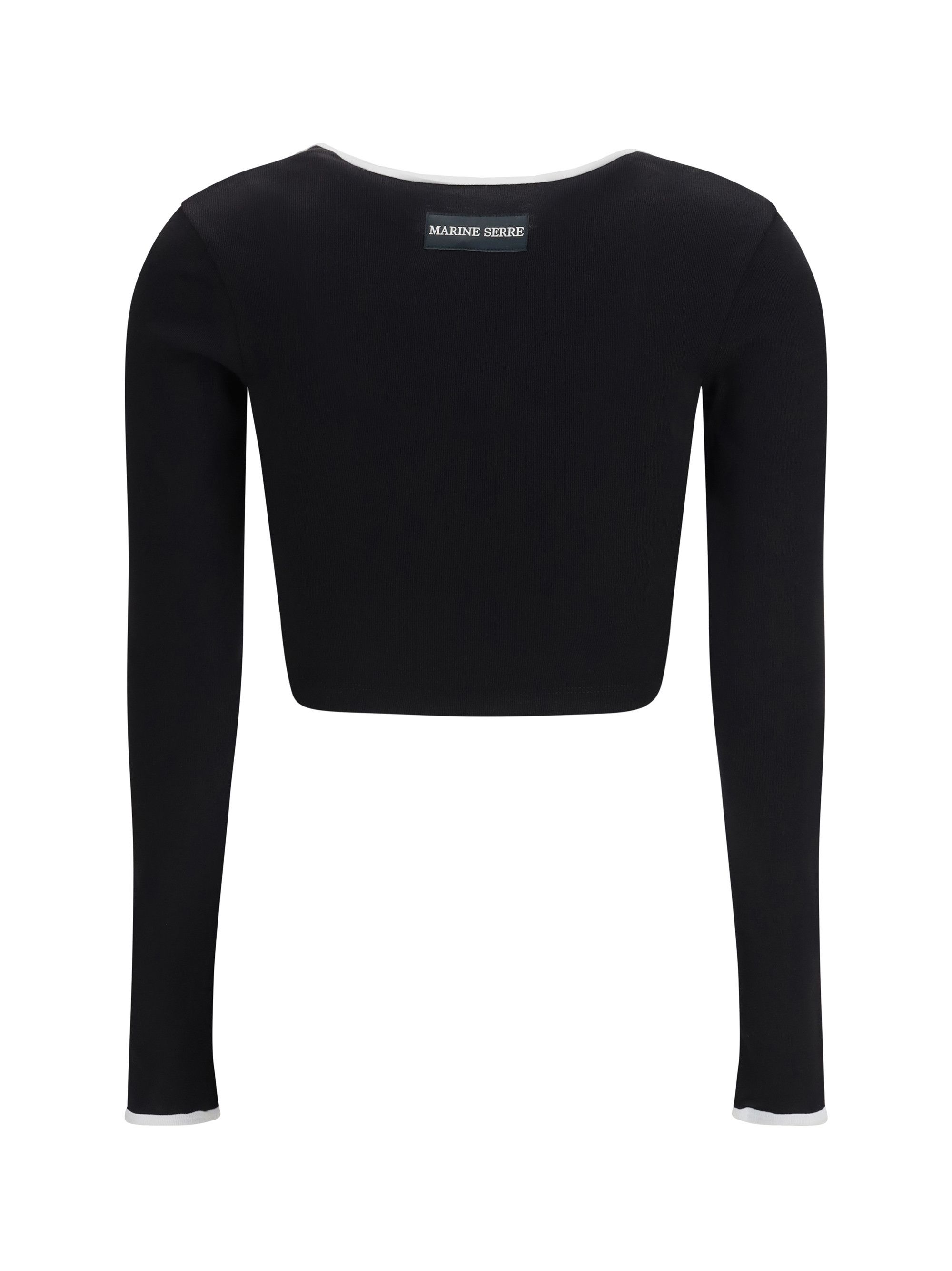 Marine Serre Moon logo bicolor jersey roundneck T-Shirt Size M / US 6-8 / IT 42-44 - 2 Thumbnail
