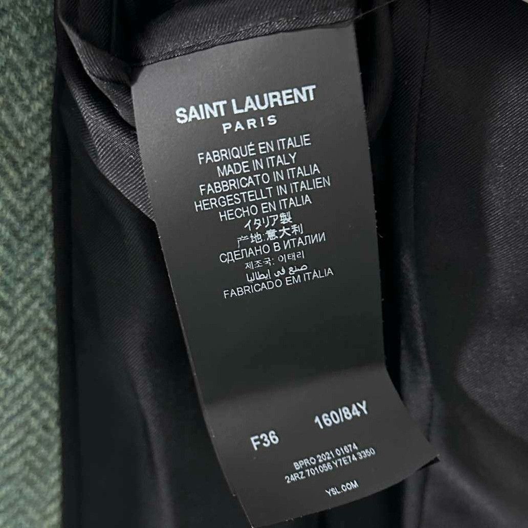 Saint Laurent Paris Saint Laurent Paris Formal Green Jacket XS Women Size XS / US 0-2 / IT 36-38 - 4 Thumbnail