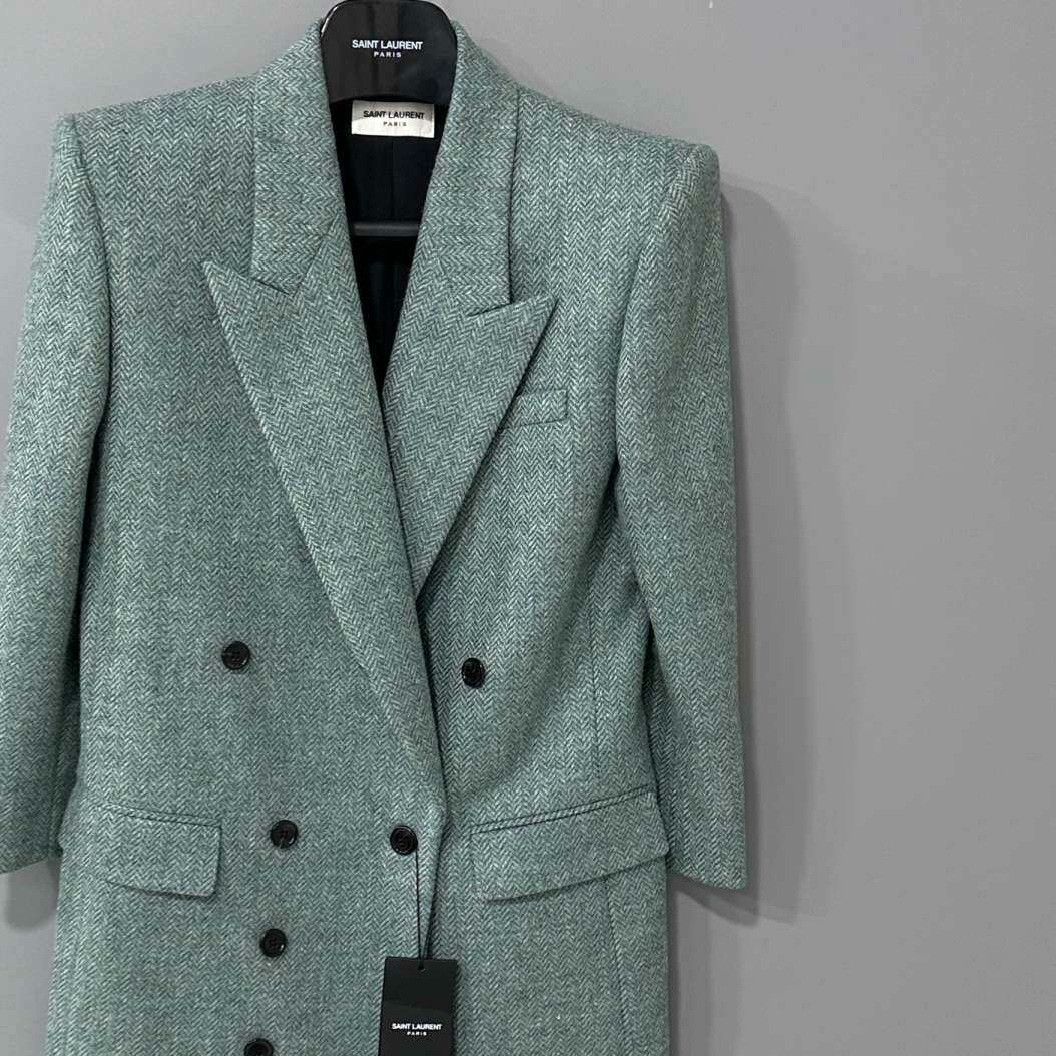 Saint Laurent Paris Saint Laurent Paris Formal Green Jacket XS Women Size XS / US 0-2 / IT 36-38 - 2 Thumbnail